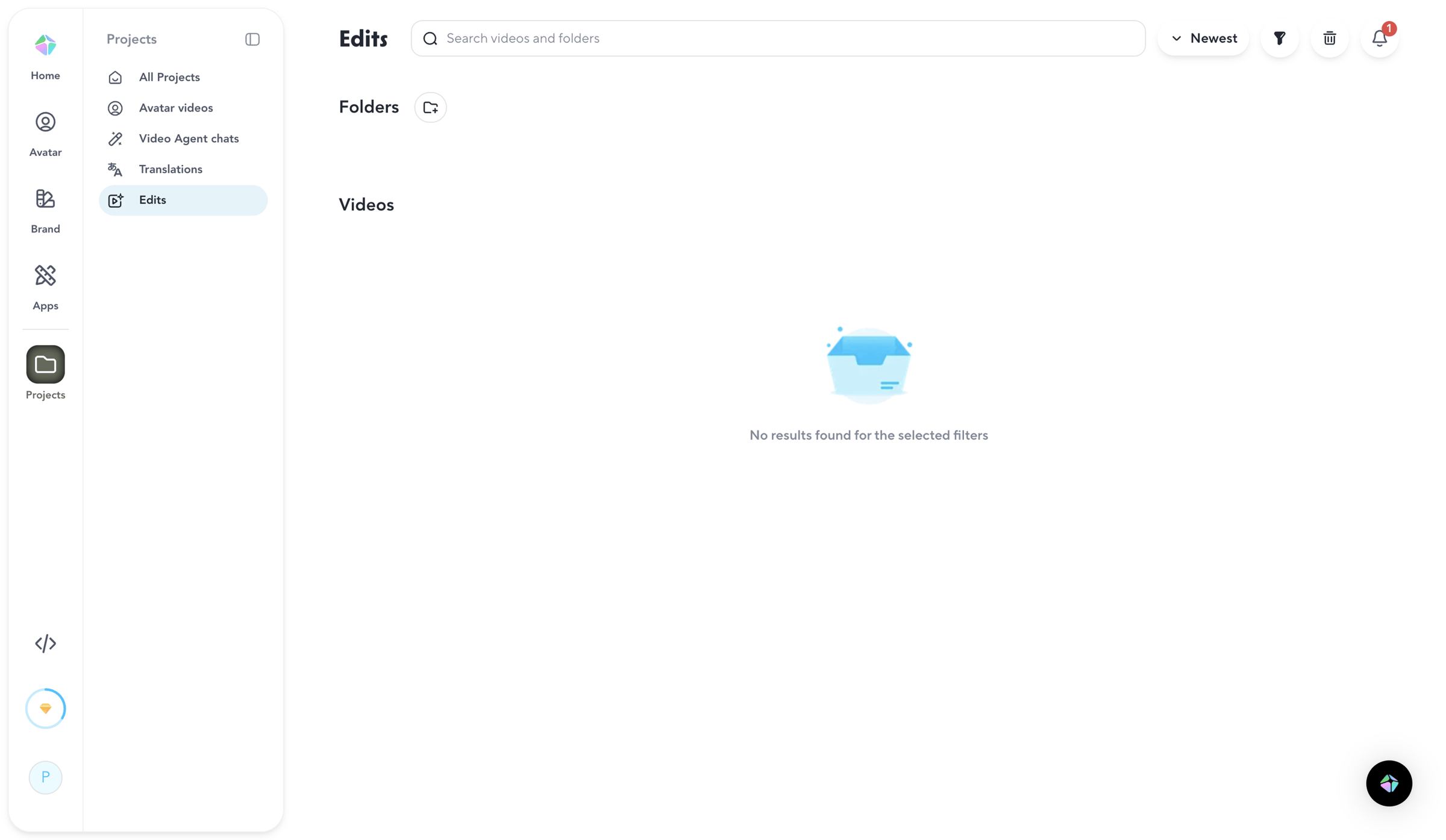 HeyGen - HeyGen - Edits screen