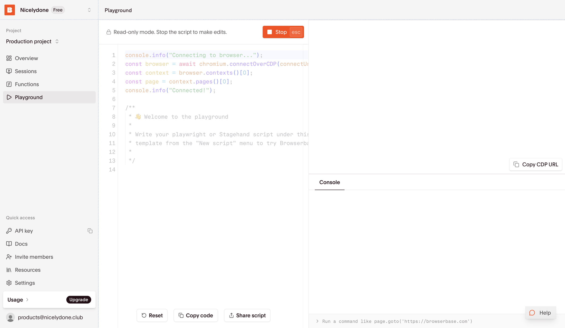 Browserbase - Browserbase - Headless Web Browser API screen