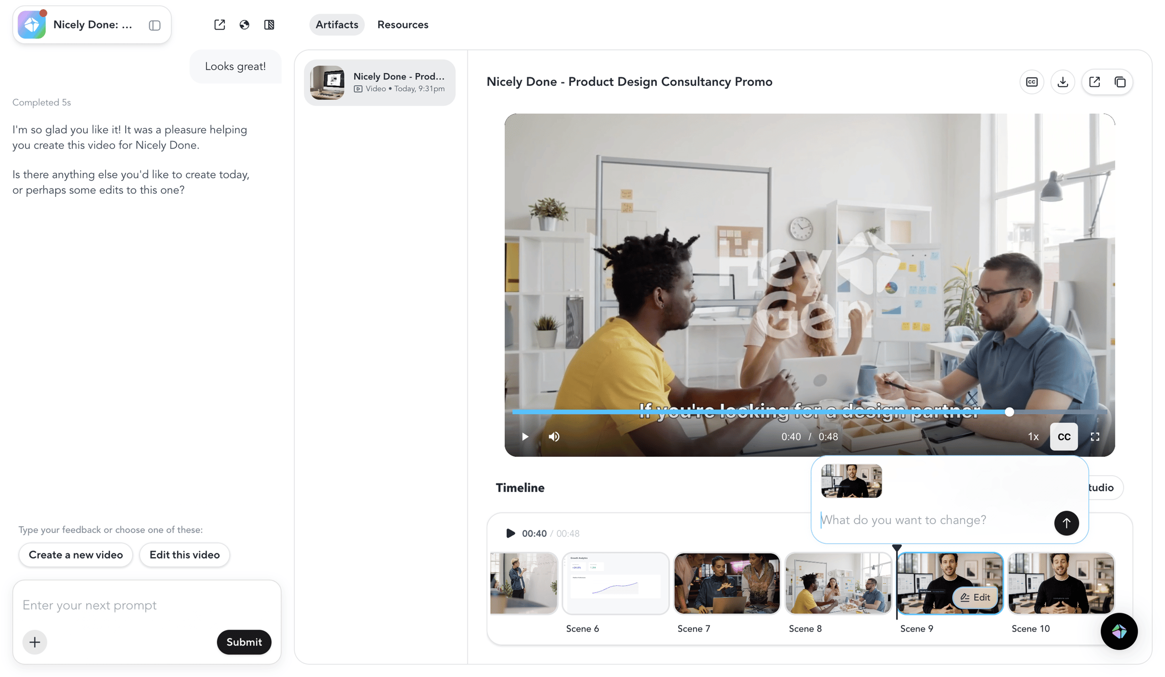 HeyGen - HeyGen - Video Agent screen