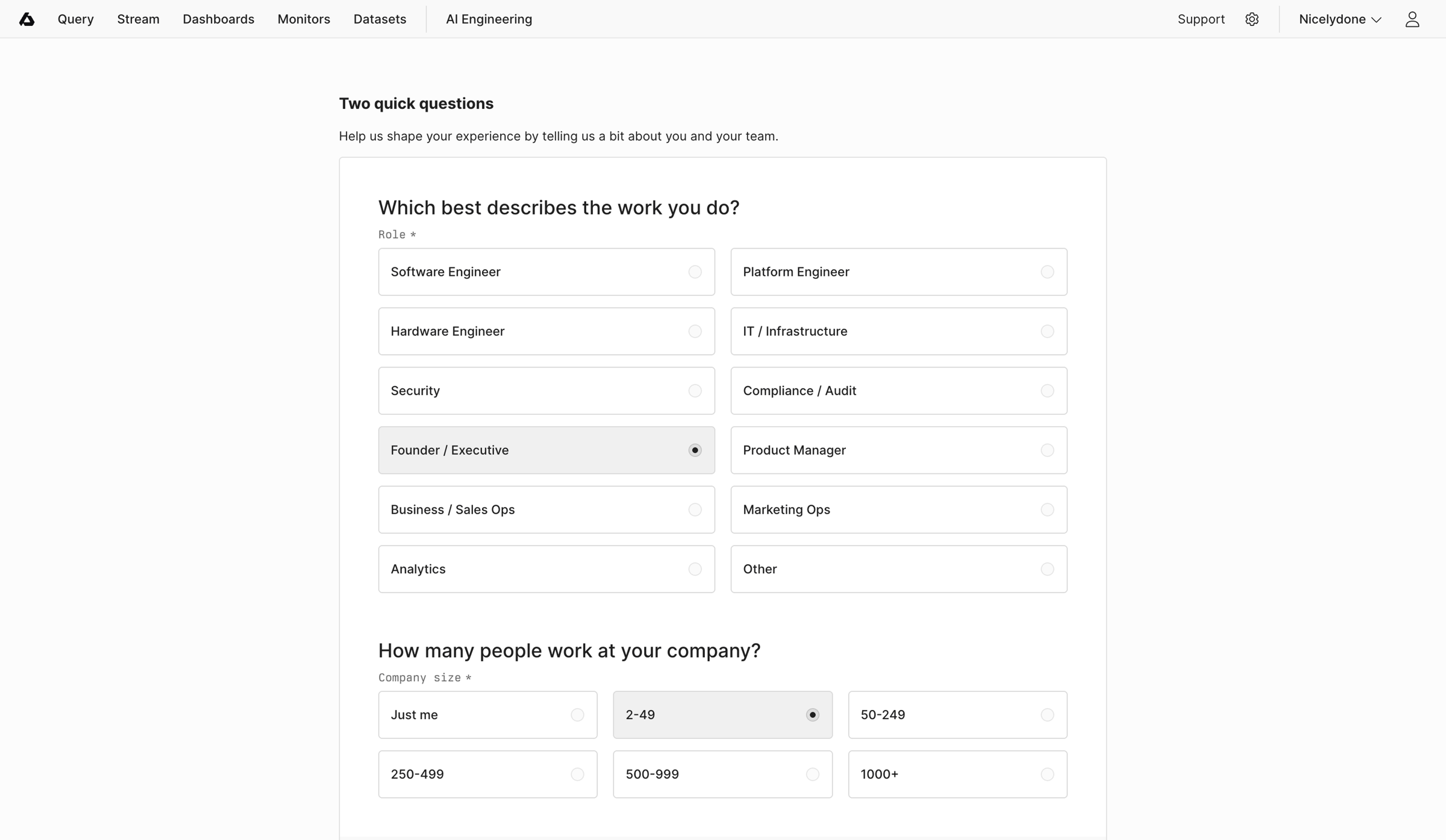 Axiom - Onboarding screen