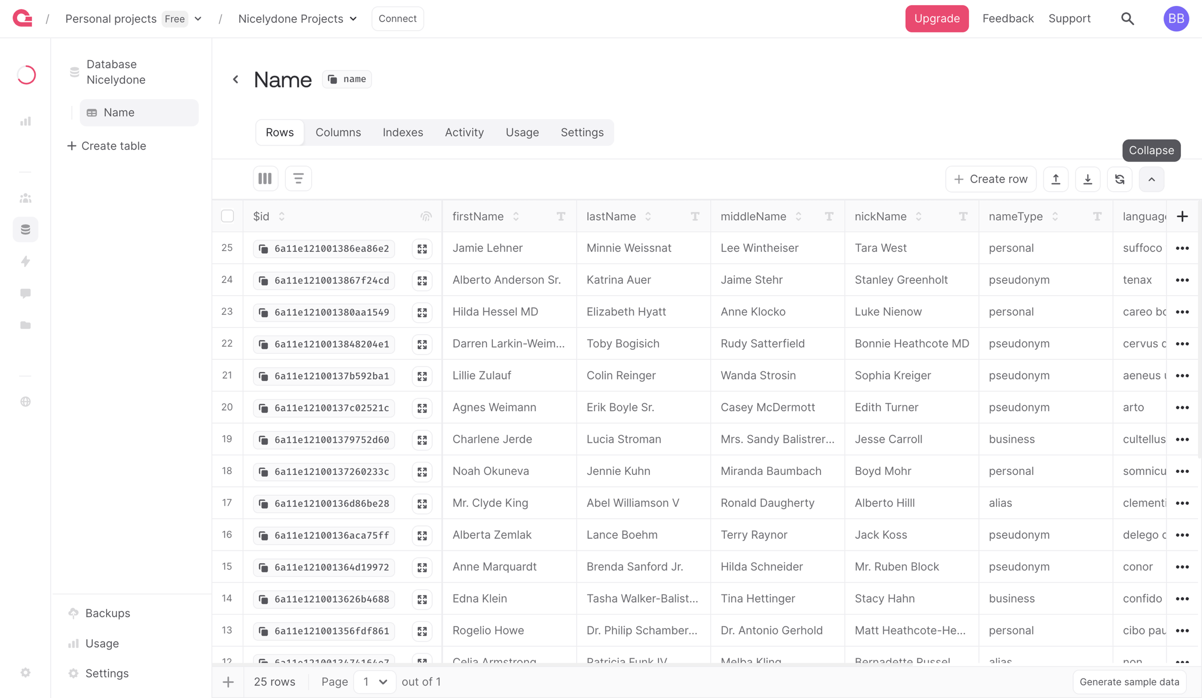 Appwrite - Name - Appwrite screen