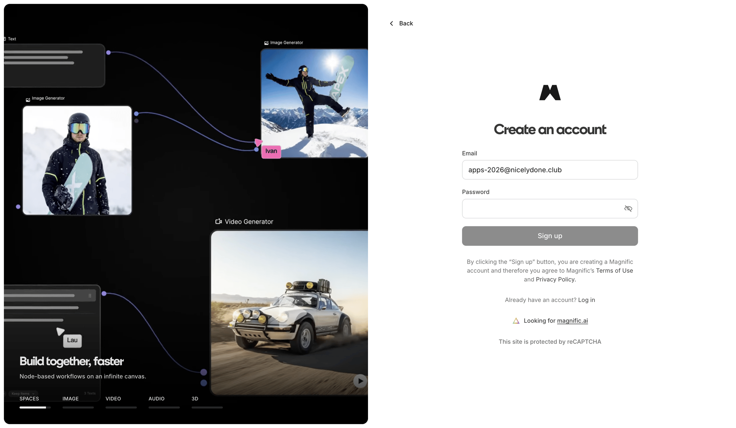 Magnific - magnific.com/sign-up?client_id=magnific&lang=en&cb_url=https://www.magnific.com/user/me screen