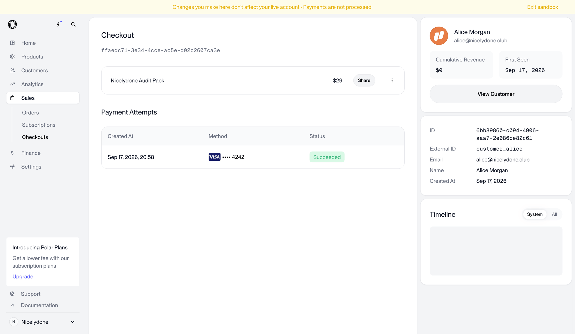 Polar - Checkout | Nicelydone | Polar screen