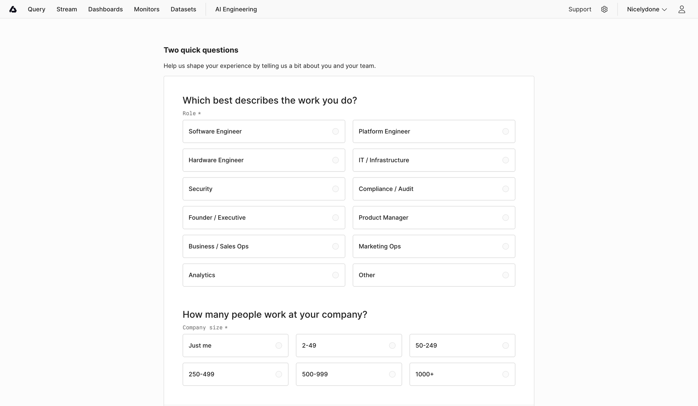 Axiom - Onboarding screen