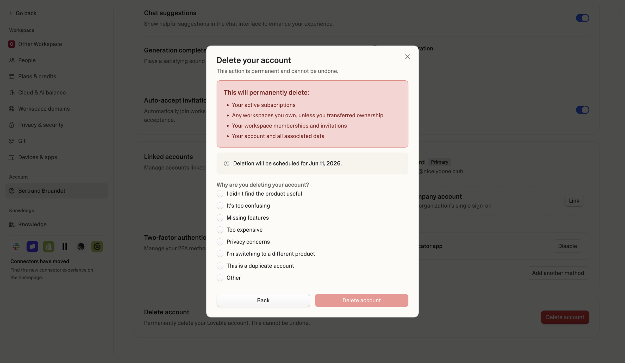 Lovable screen