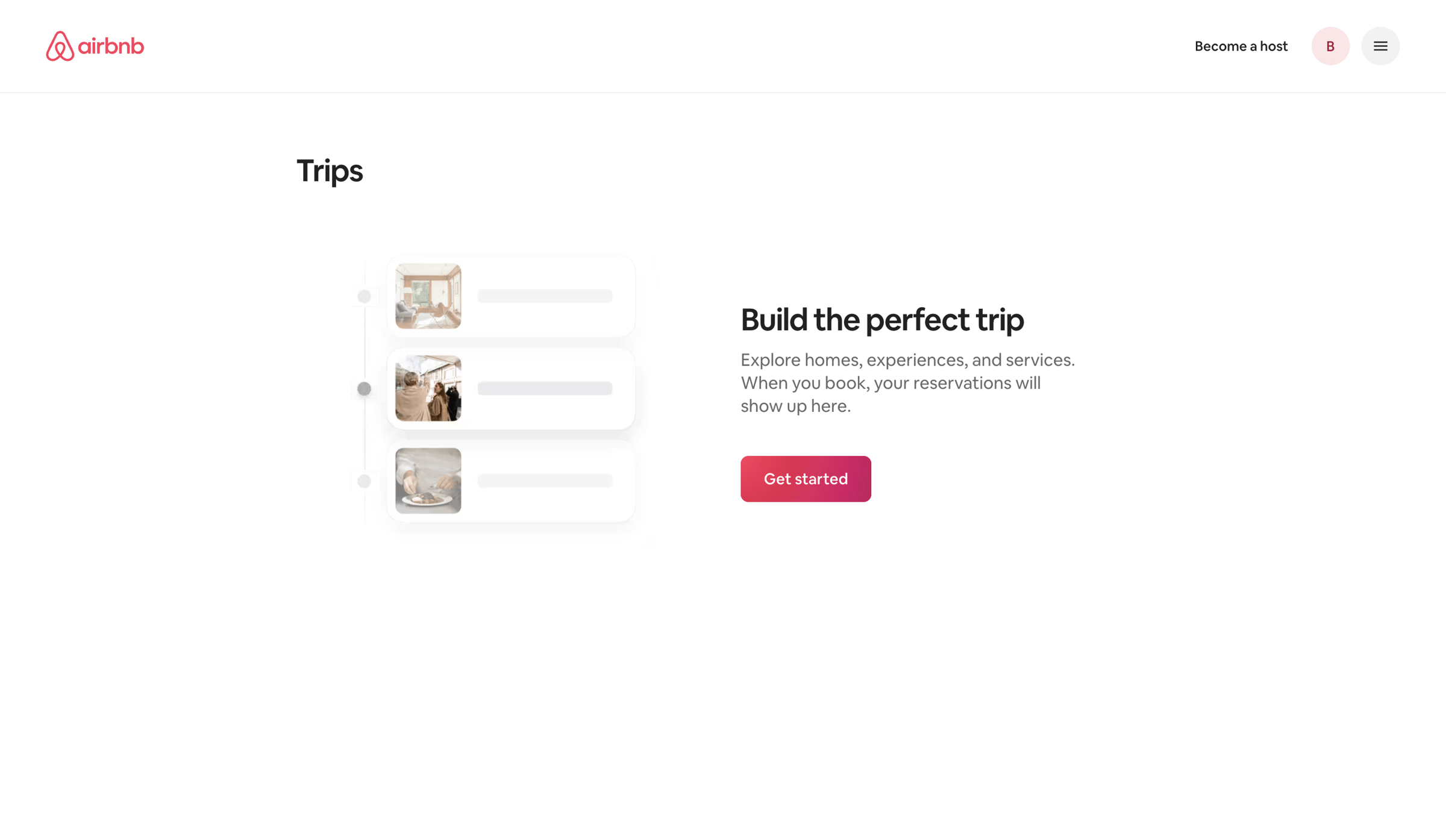 Airbnb - Your trips - Airbnb screen