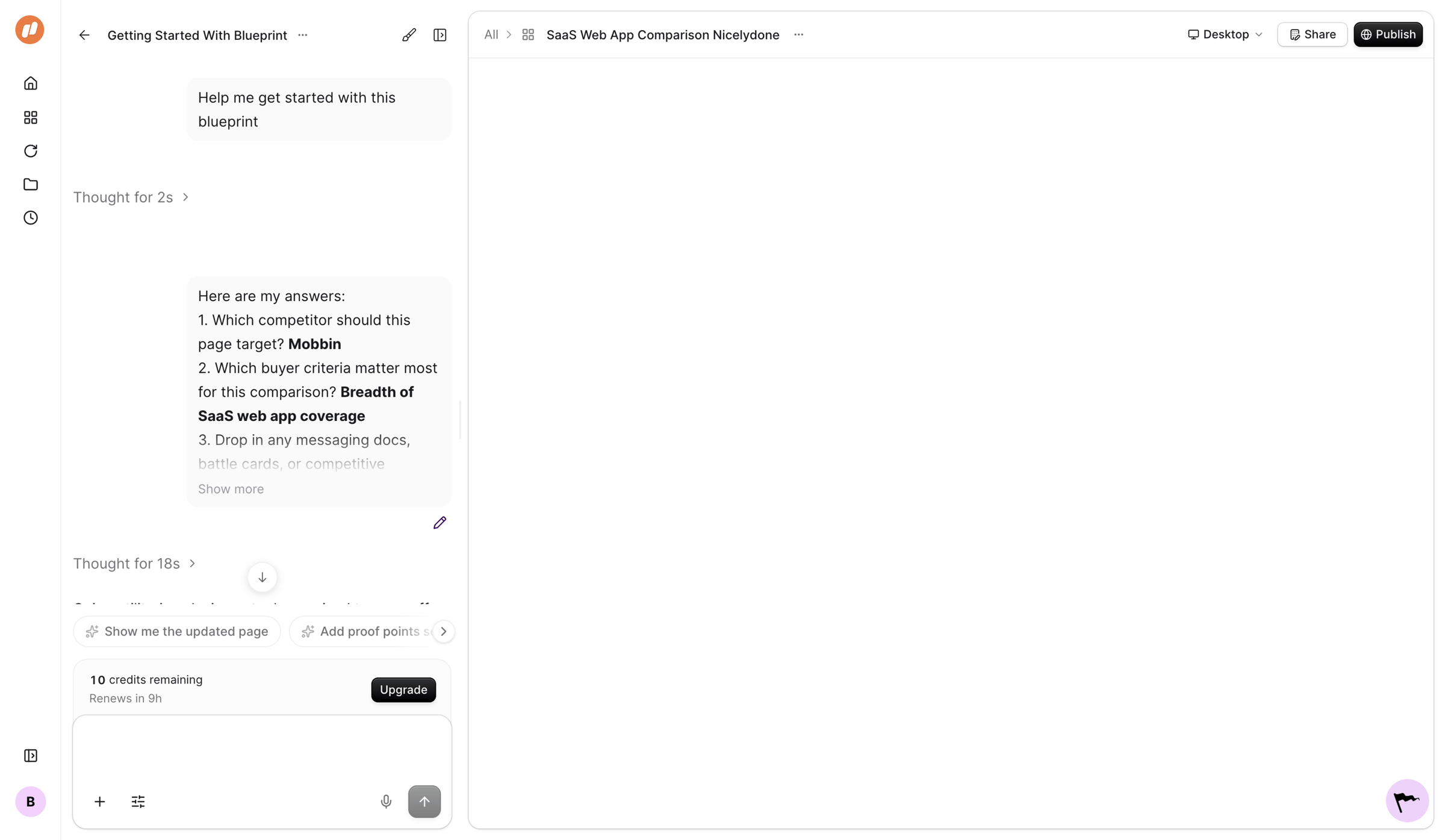 SaaS Web App Comparison Nicelydone | Mutiny from Mutinyhq