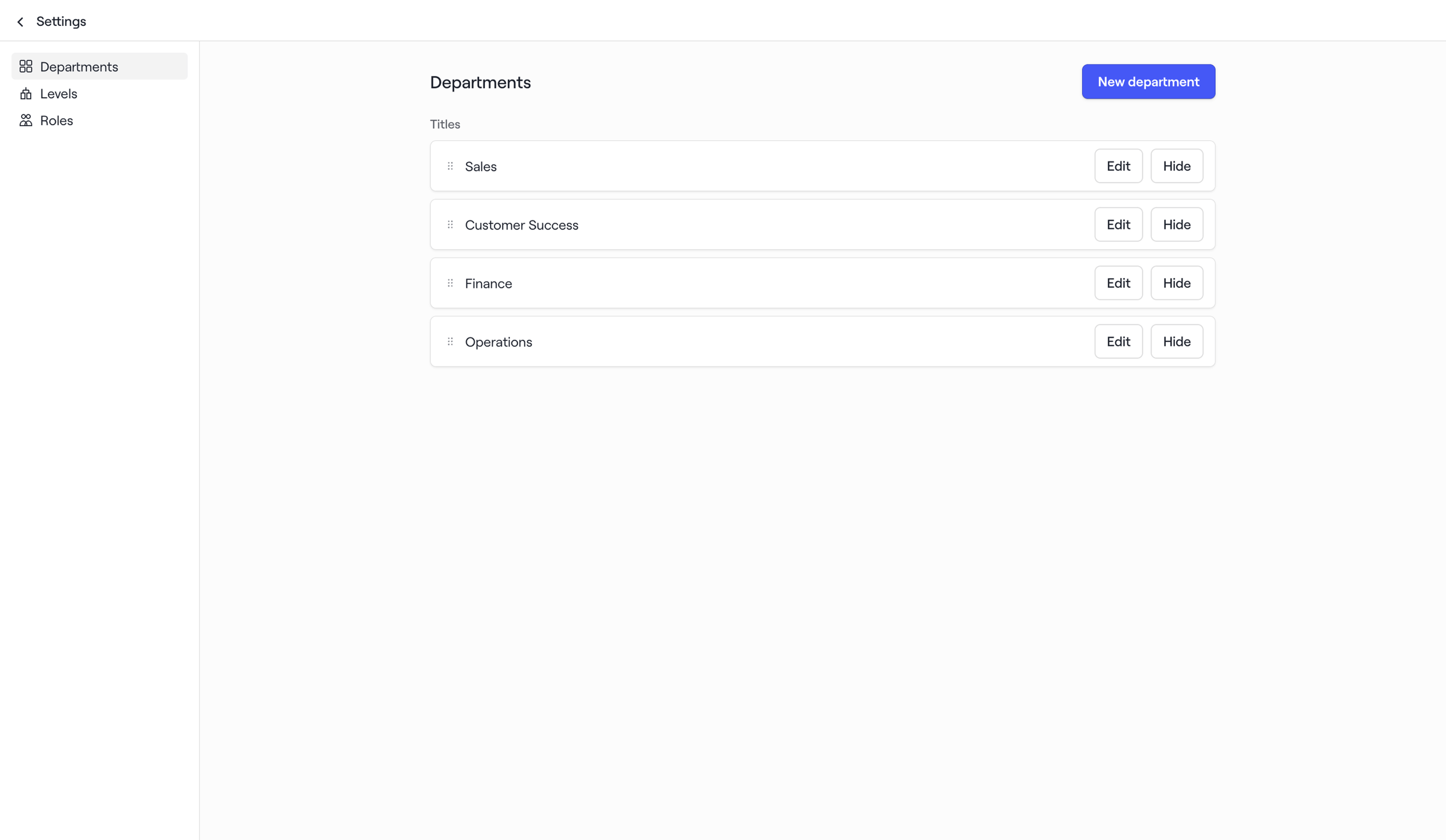 Dock - Account Maps · Settings screen