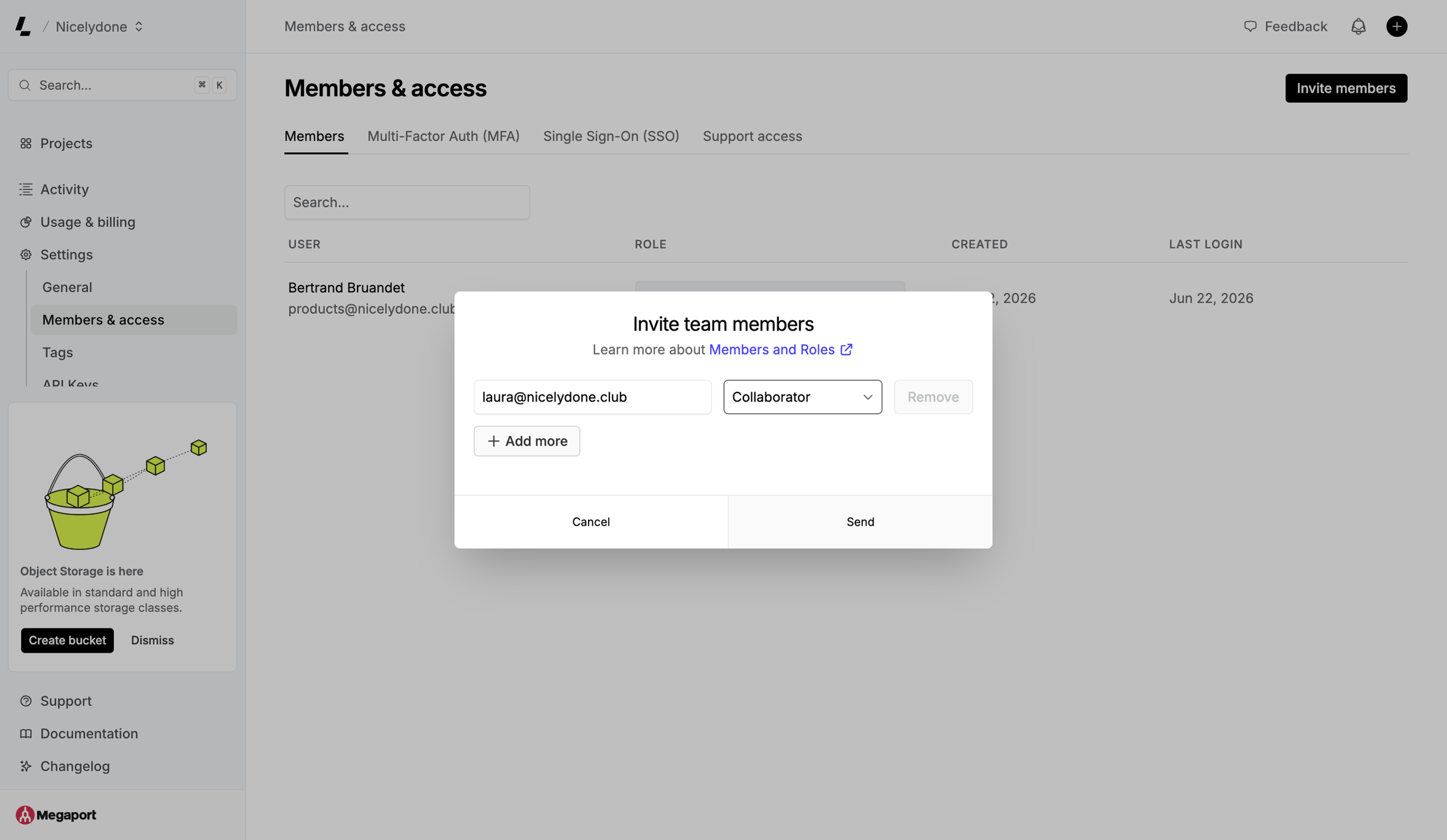Latitude.sh - Members & access – Dashboard - Latitude.sh screen