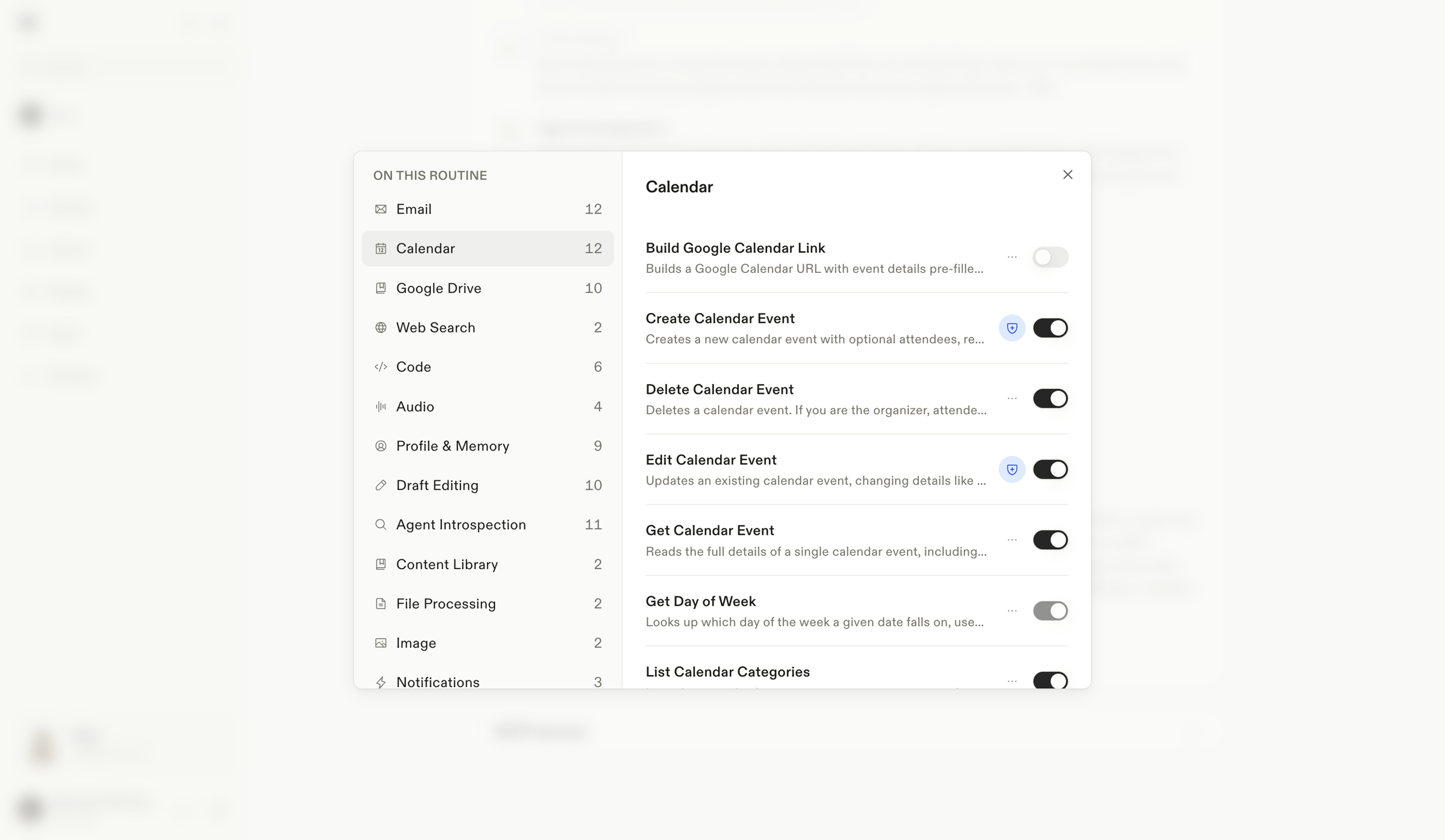 Town - Settings · Assistant screen