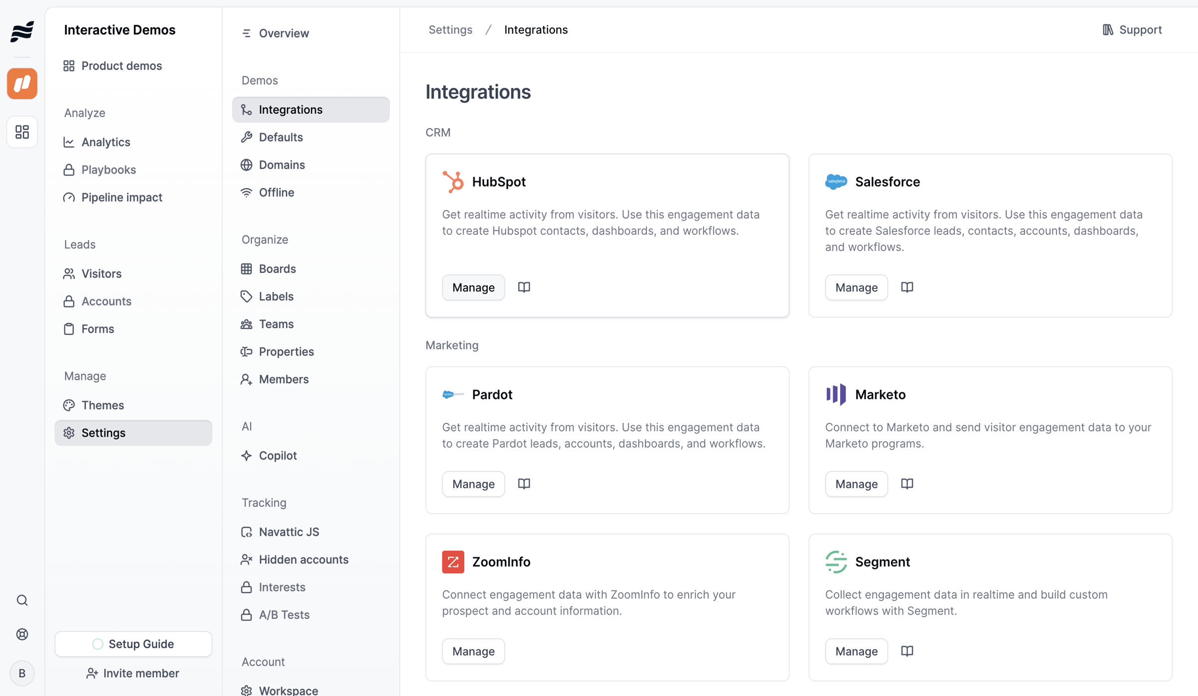 Navattic - Integrations · nicelydone3 screen
