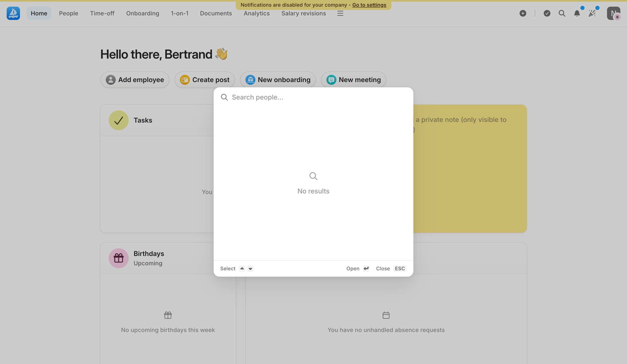 Aboard - Dashboard | Aboard screen