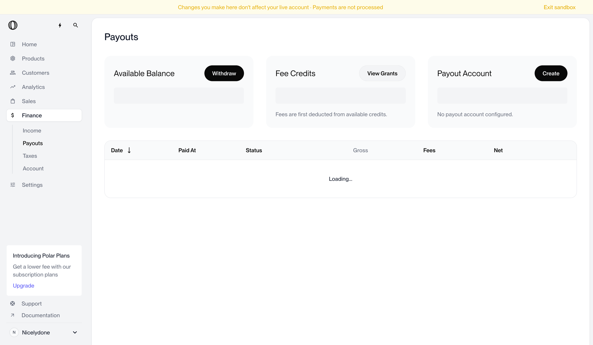 Polar - Finance - Payouts | Nicelydone | Polar screen