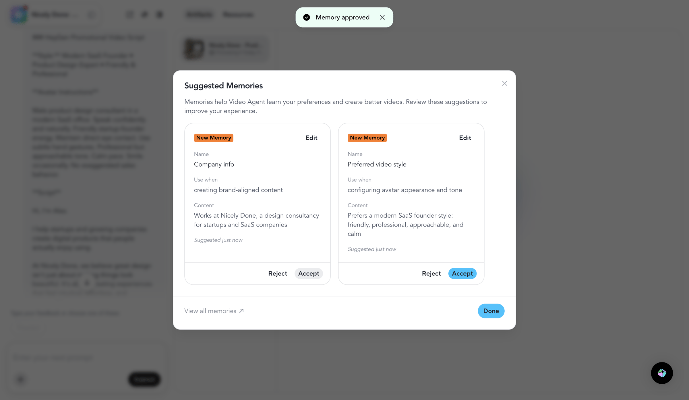 HeyGen - HeyGen - Video Agent screen
