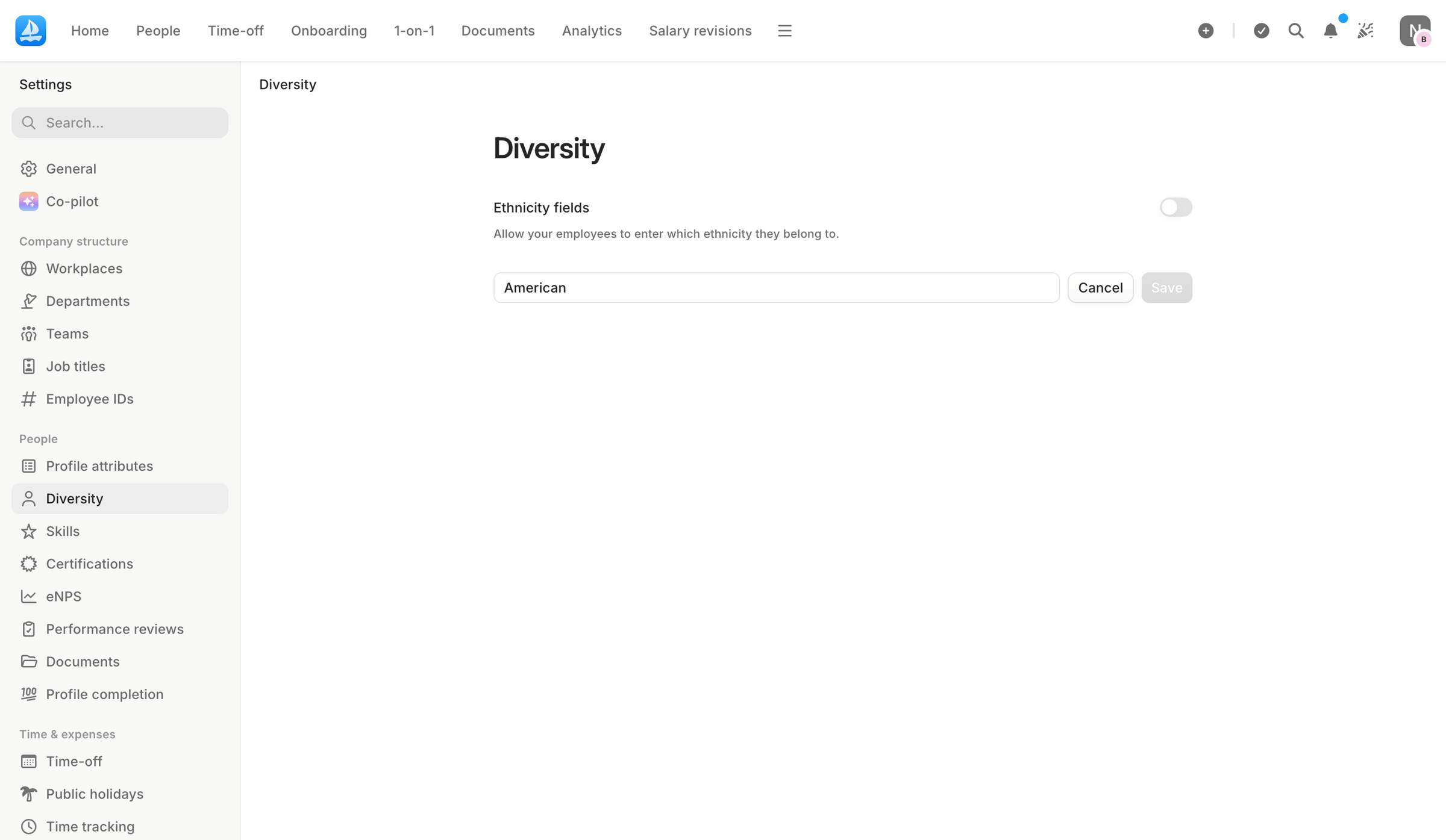 Aboard - Diversity | Settings | Aboard screen