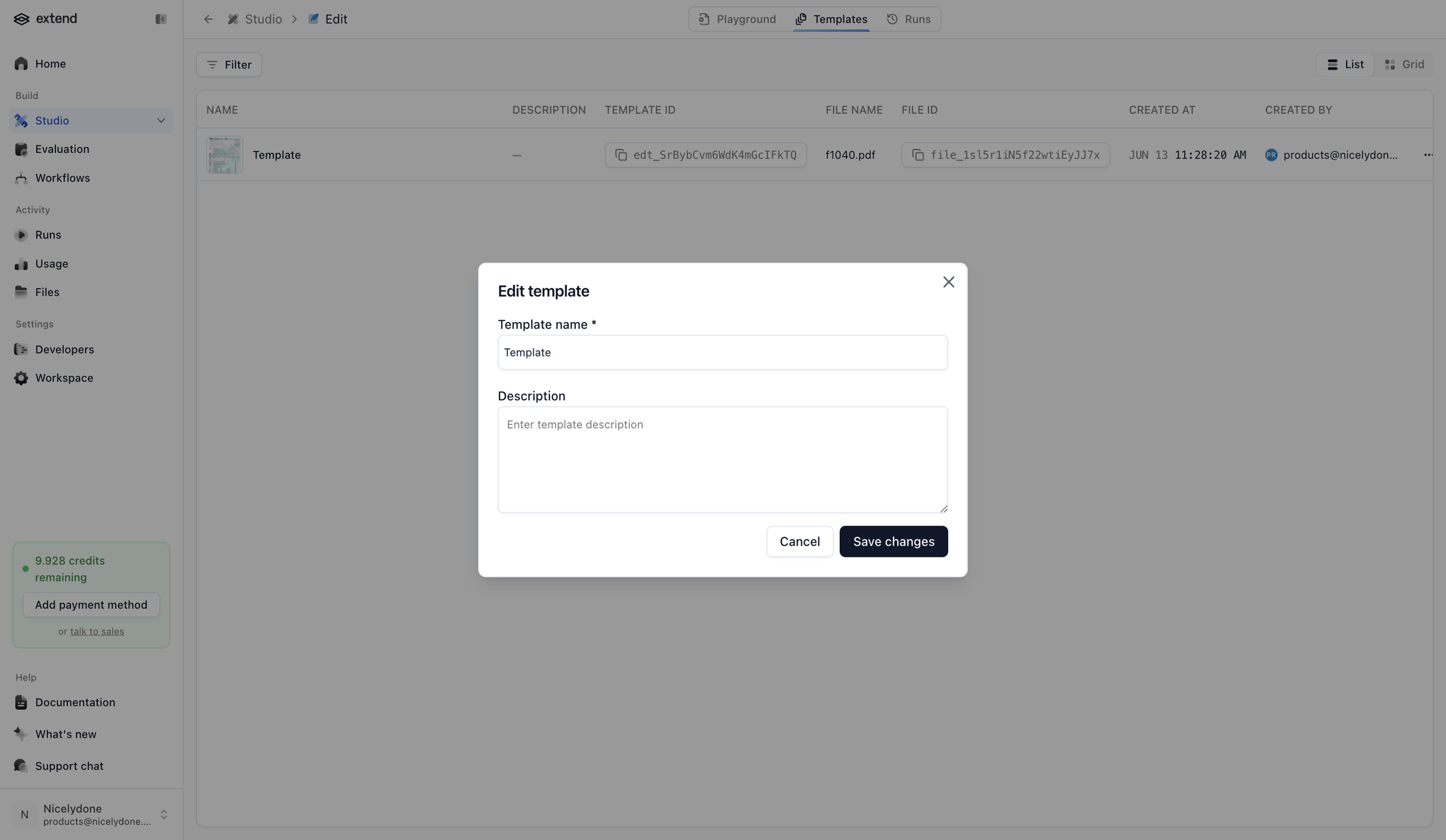 Edit Playground | extend from Extend