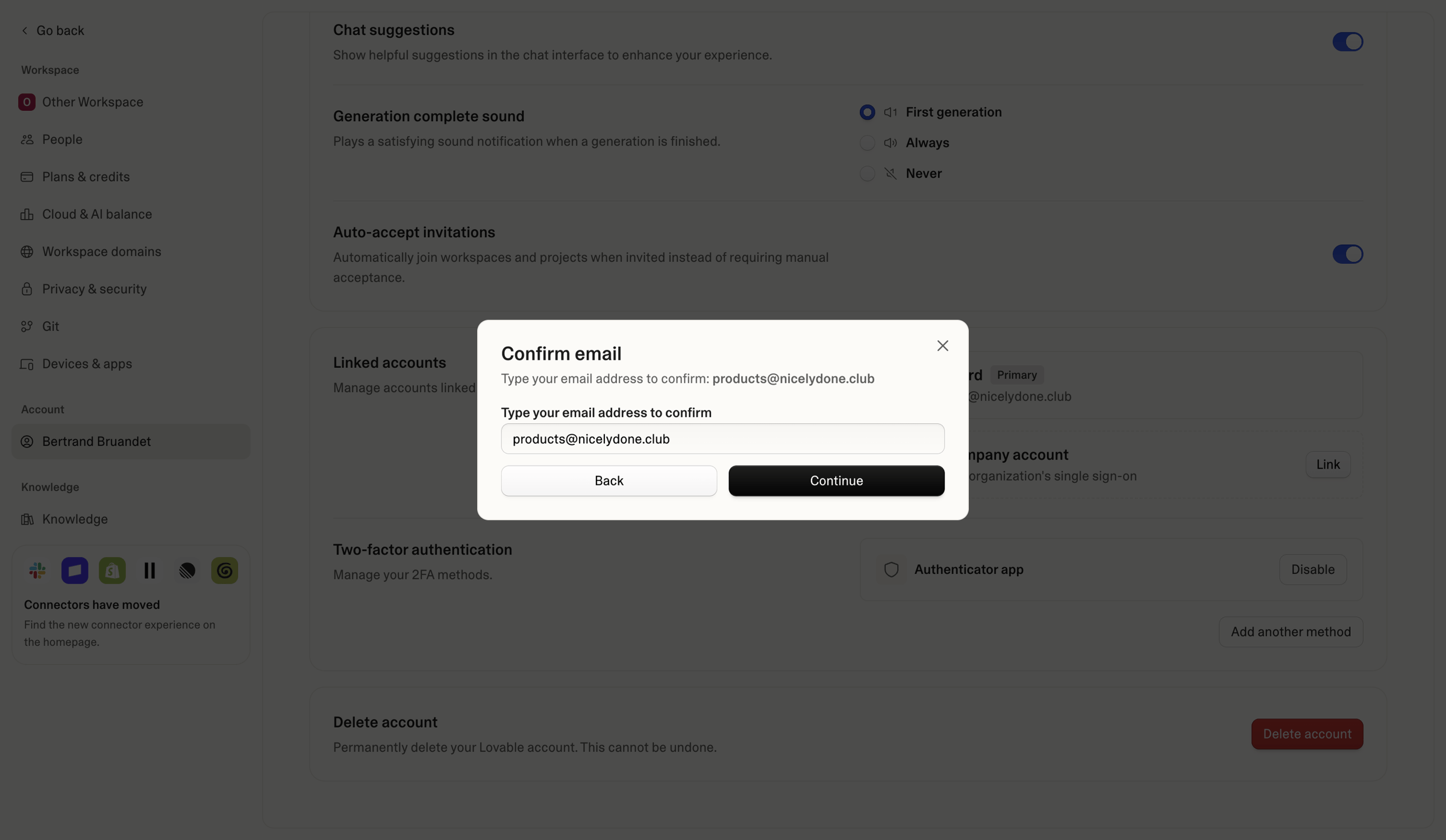 Lovable screen