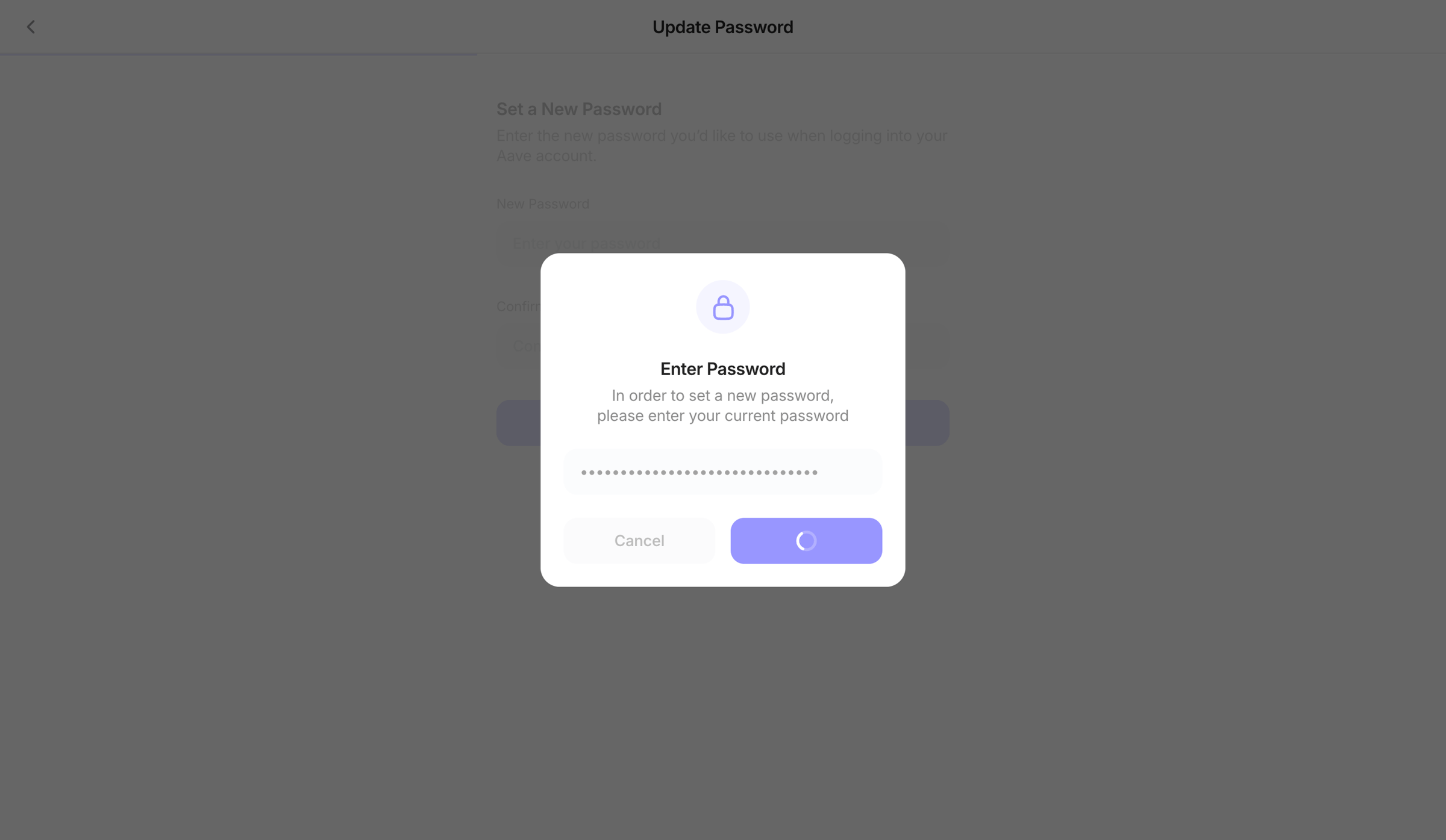 Family - Aave Account screen