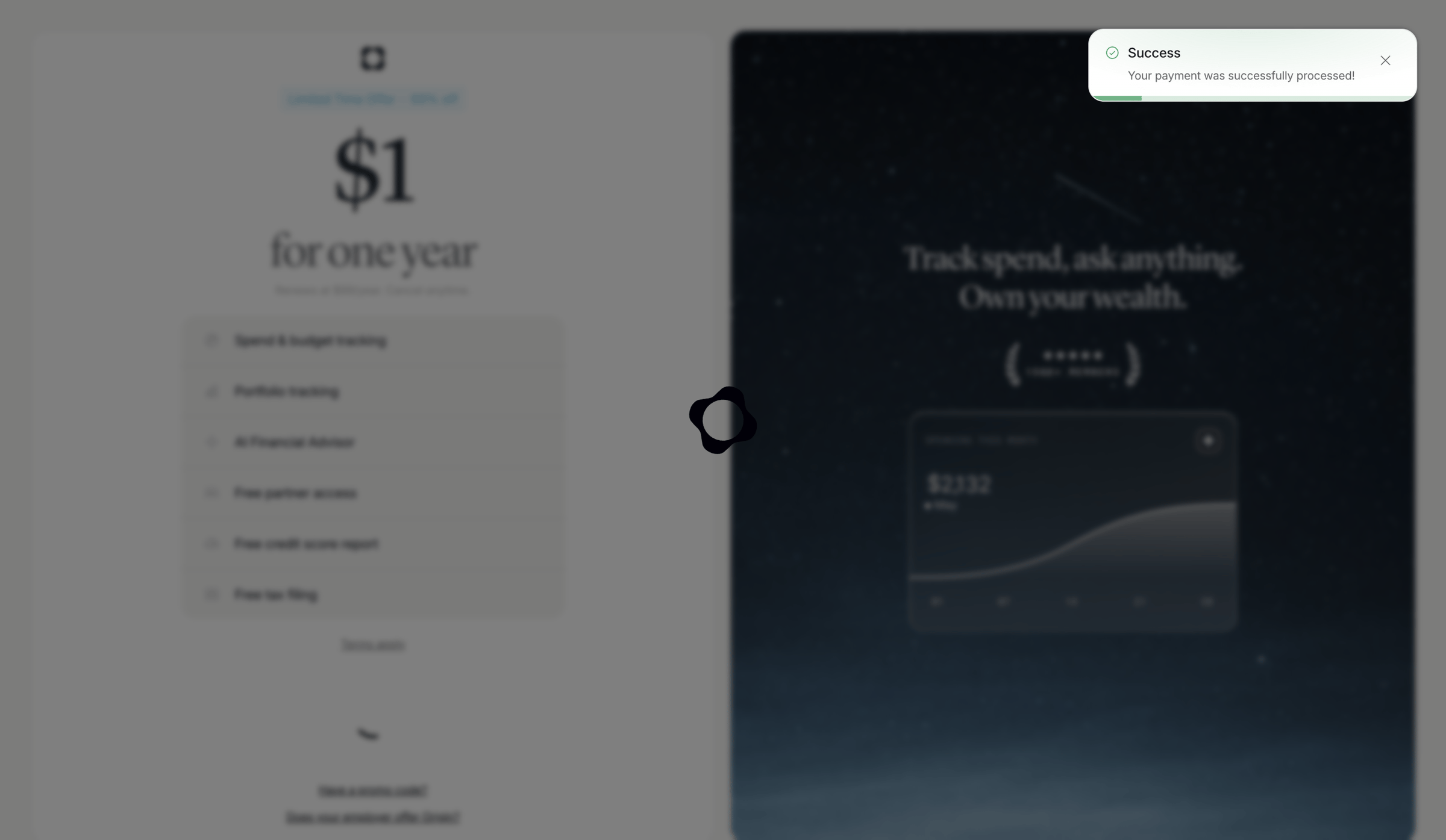 Origin Financial screen