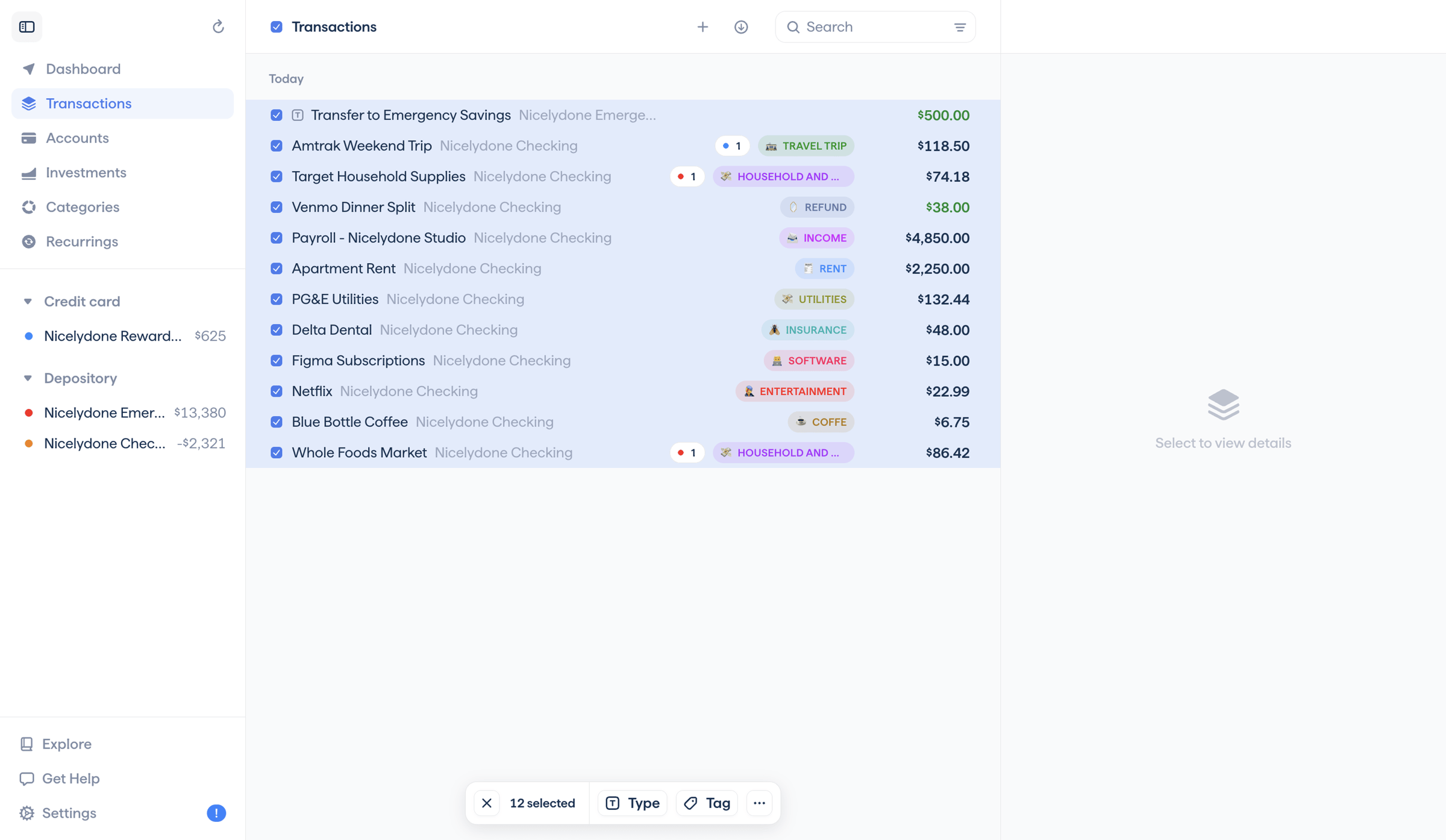 Copilot - Copilot Money | Transactions screen