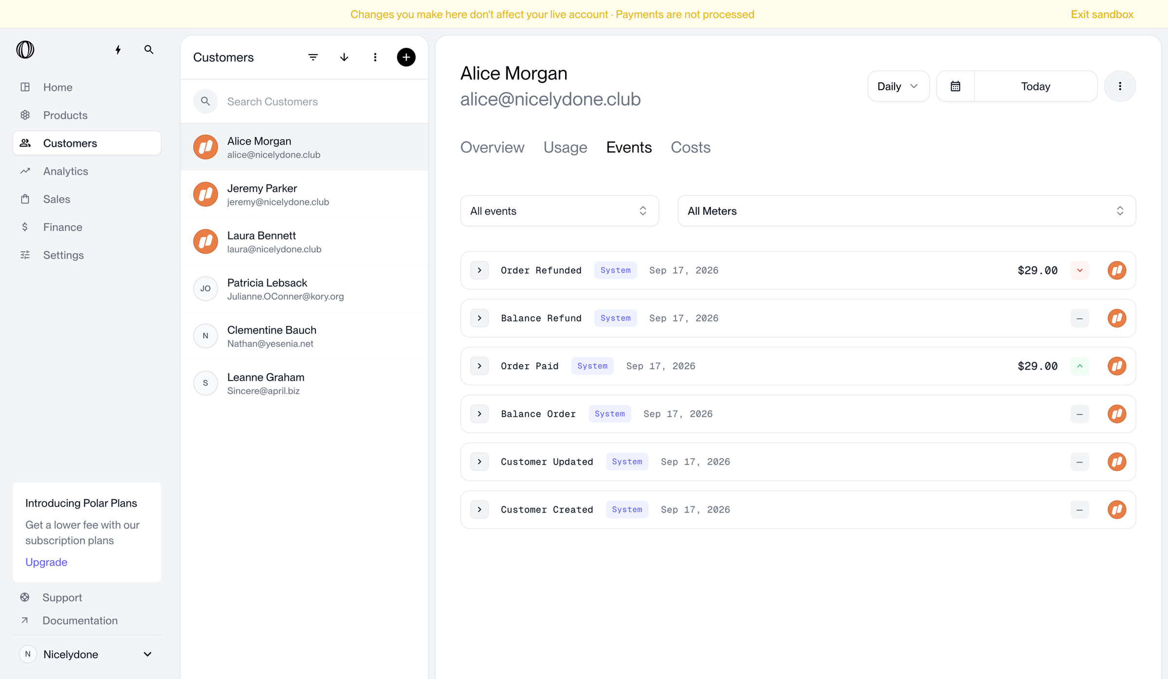 Polar - Alice Morgan · Events | Nicelydone | Polar screen