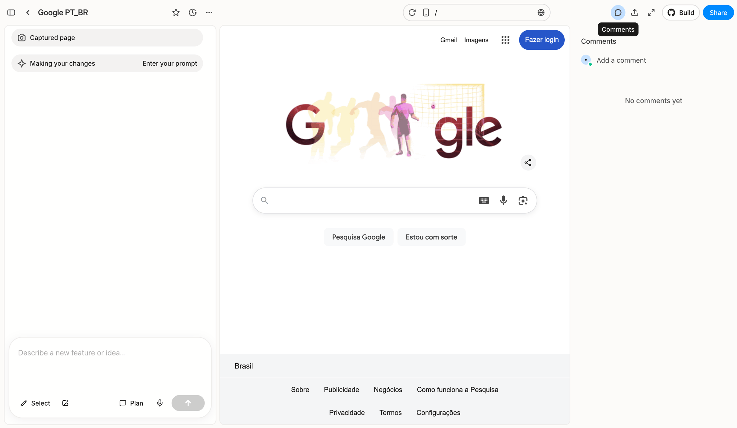 Alloy - Google PT_BR screen