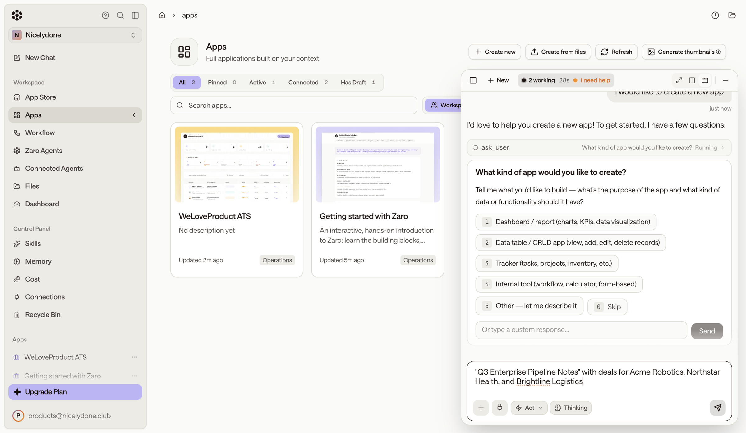 Zaro - Zaro - The Context Layer for Enterprise AI screen