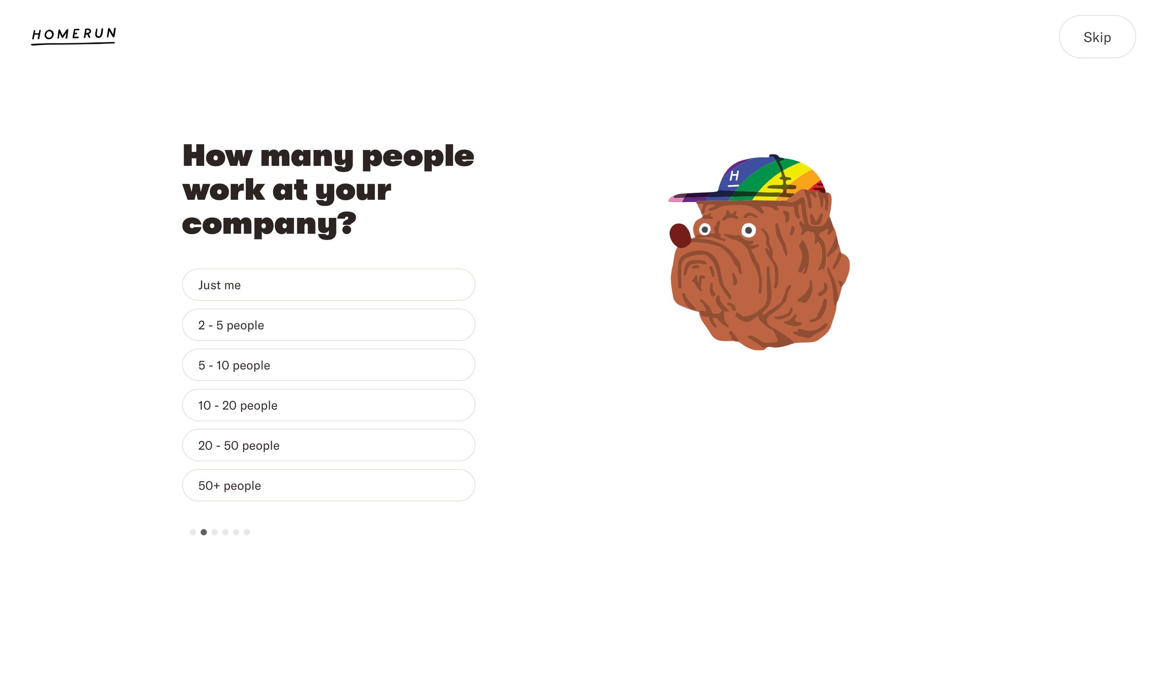 Homerun - Welcome · Homerun screen