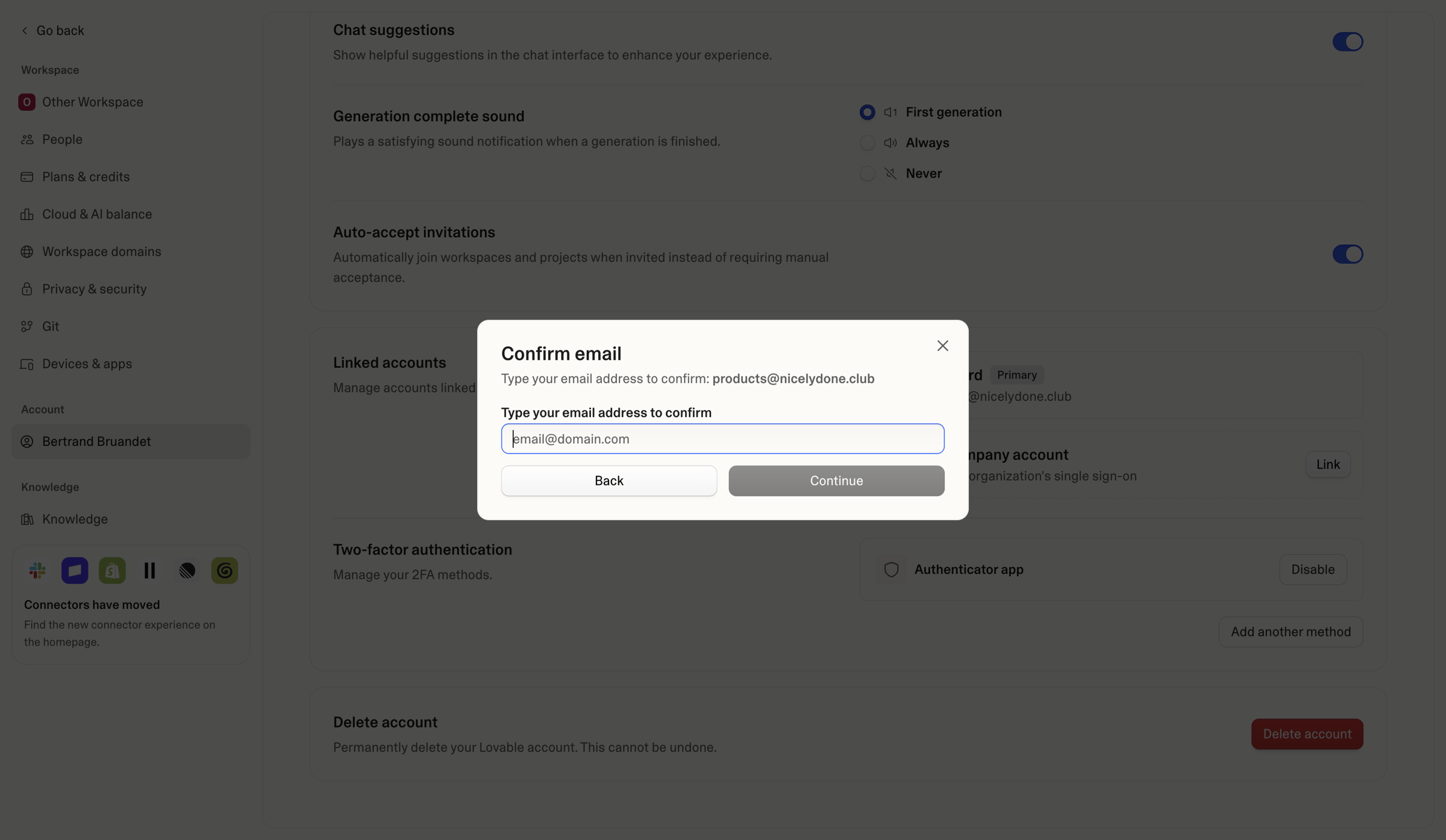 Lovable screen