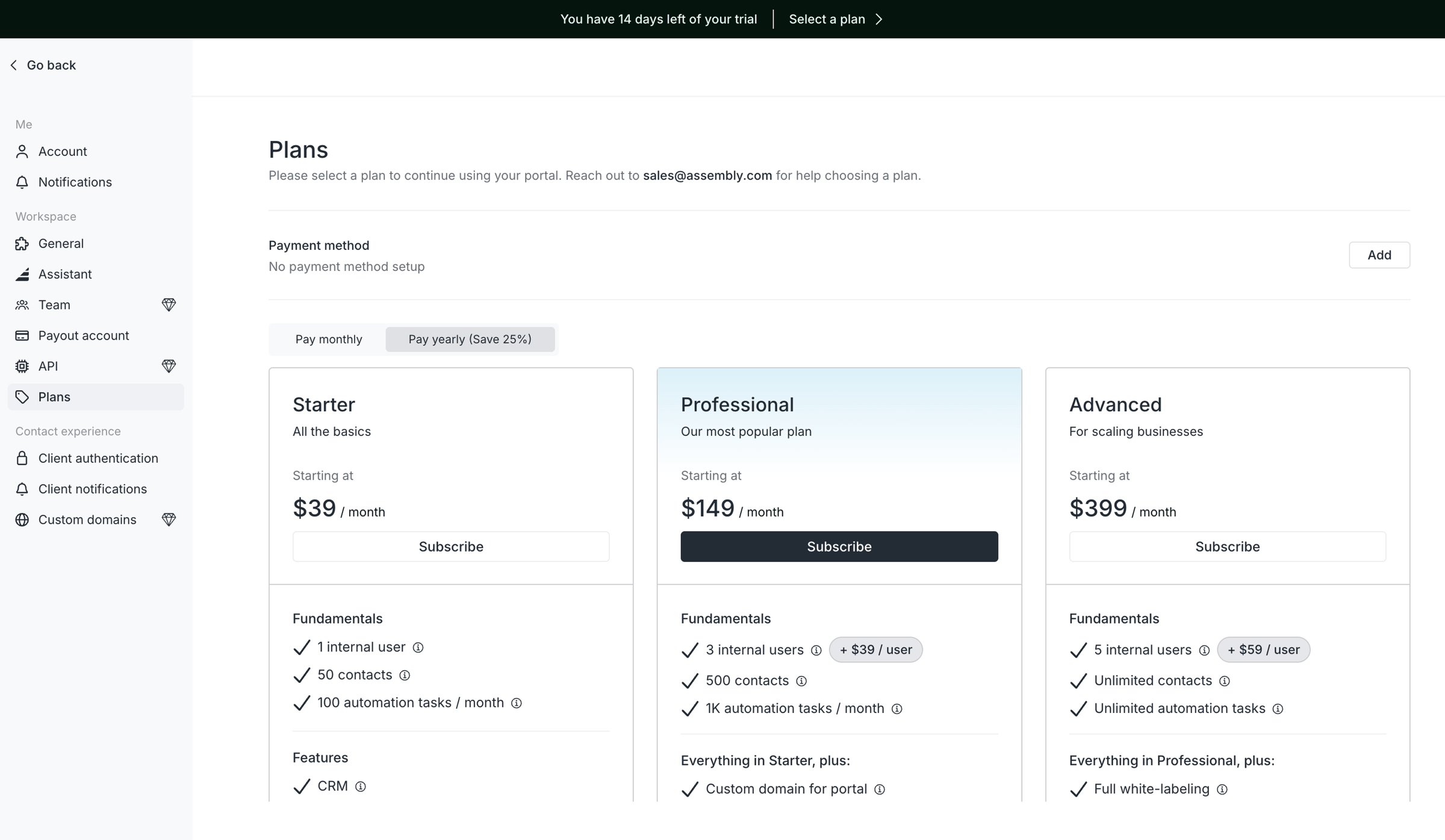 Assembly AI App Builder - Assembly Dashboard – Nicelydone Club screen