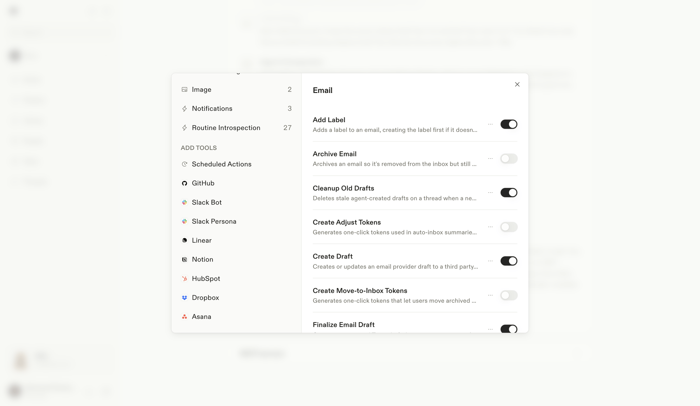 Town - Settings · Assistant screen