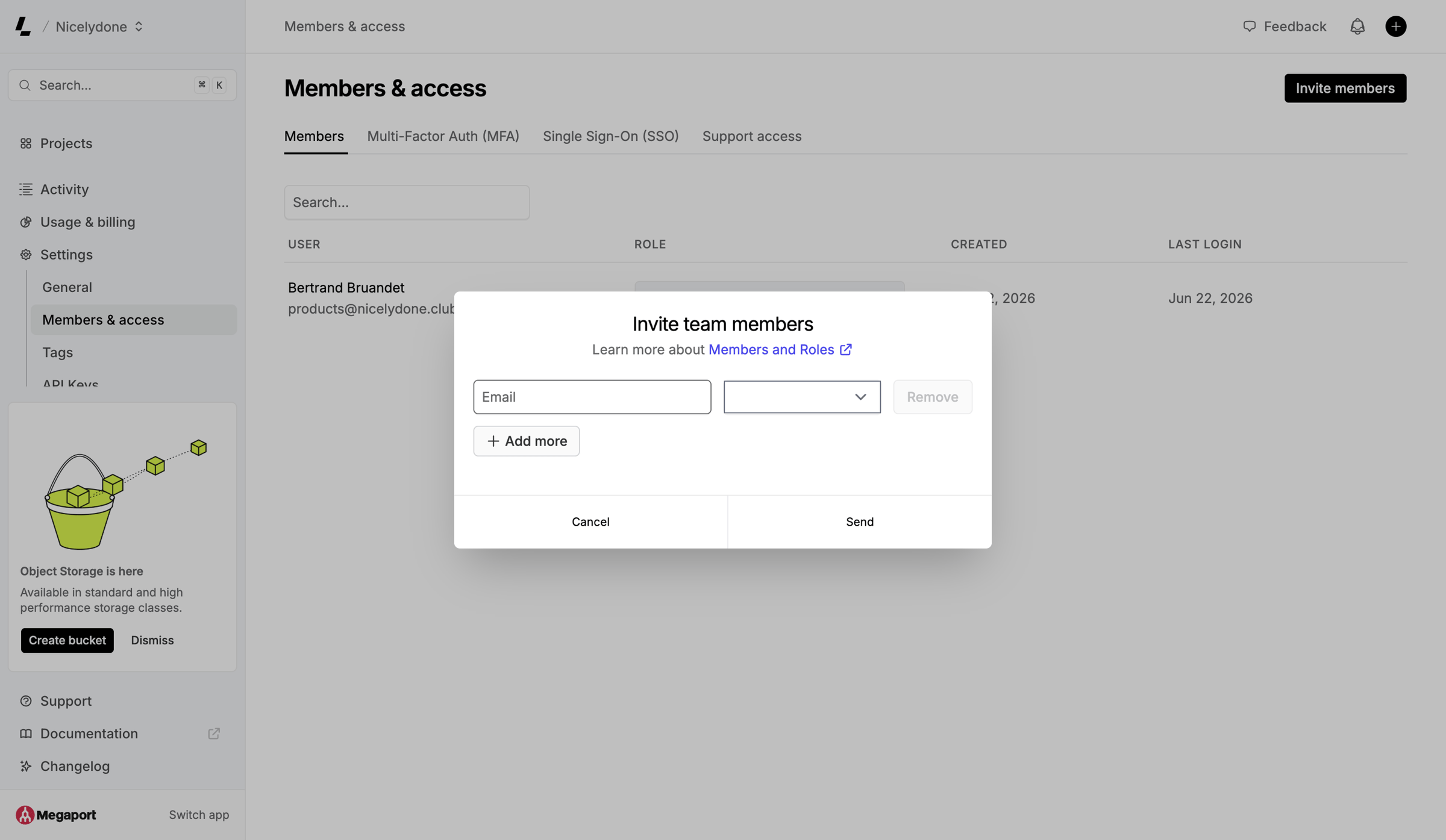 Latitude.sh - Members & access – Dashboard - Latitude.sh screen