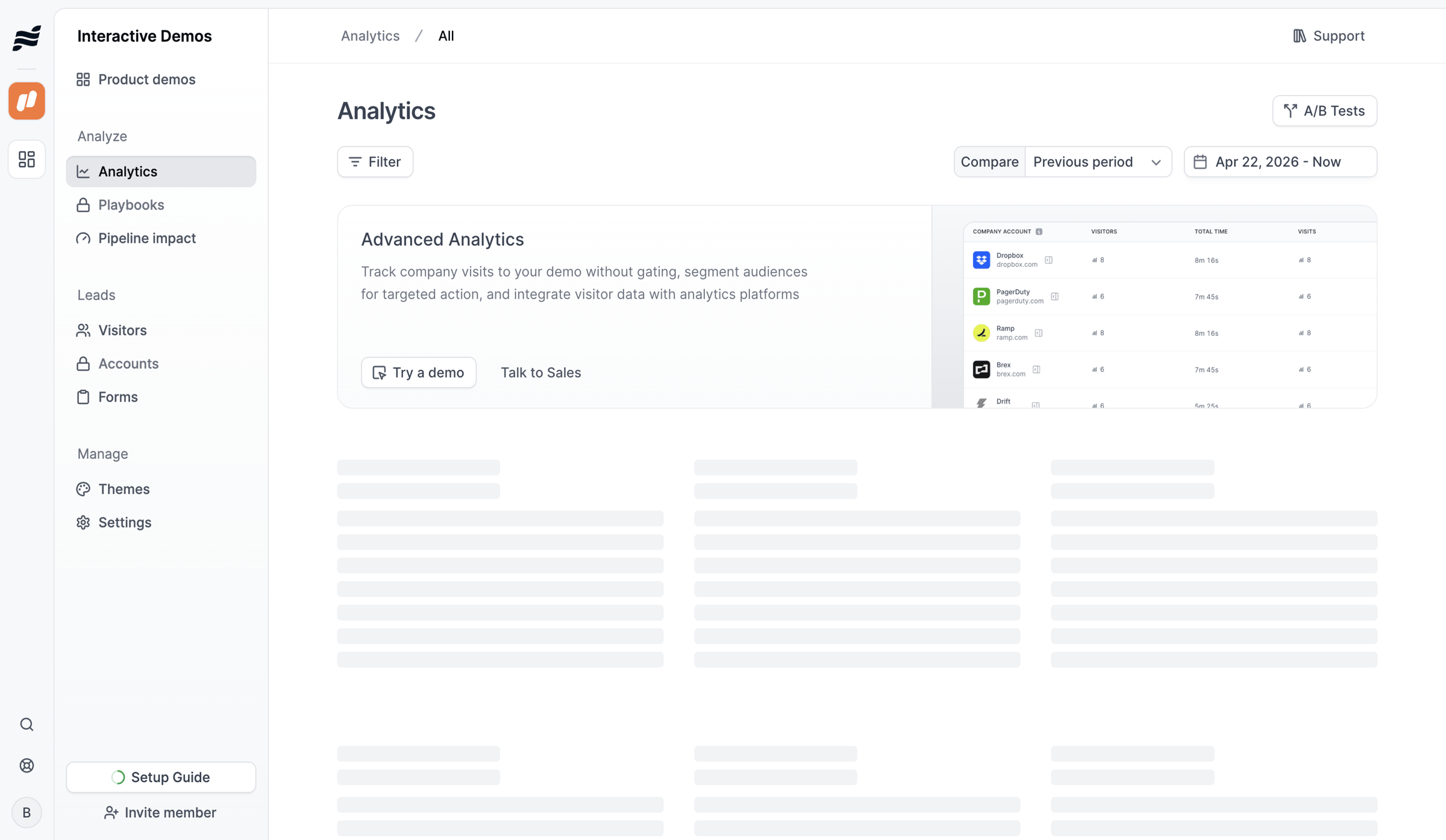 Navattic - Analytics · nicelydone3 screen