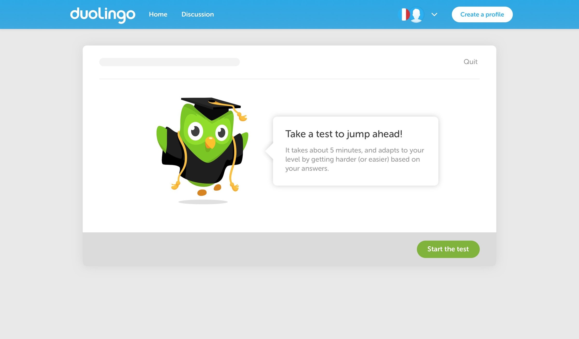 Duolingo - Onboarding screen