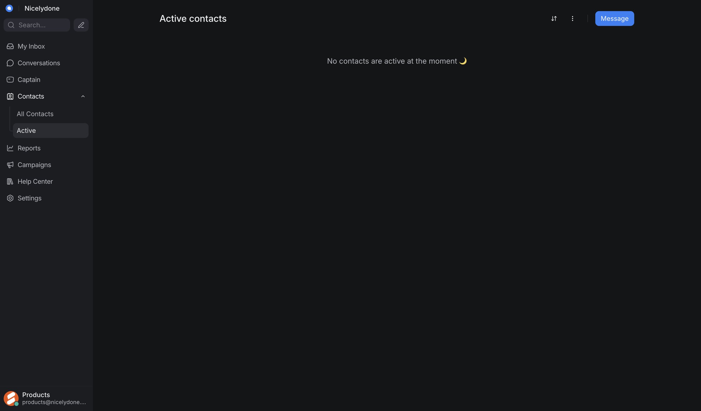 Chatwoot screen