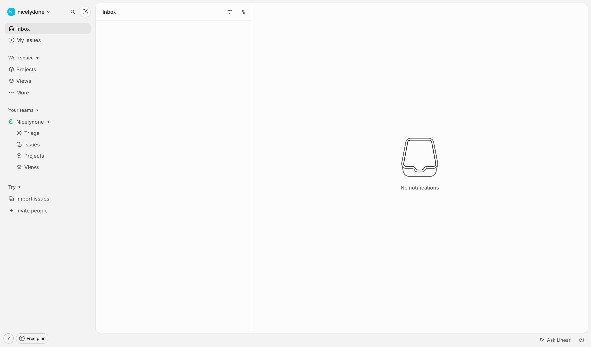 Inbox from Linear