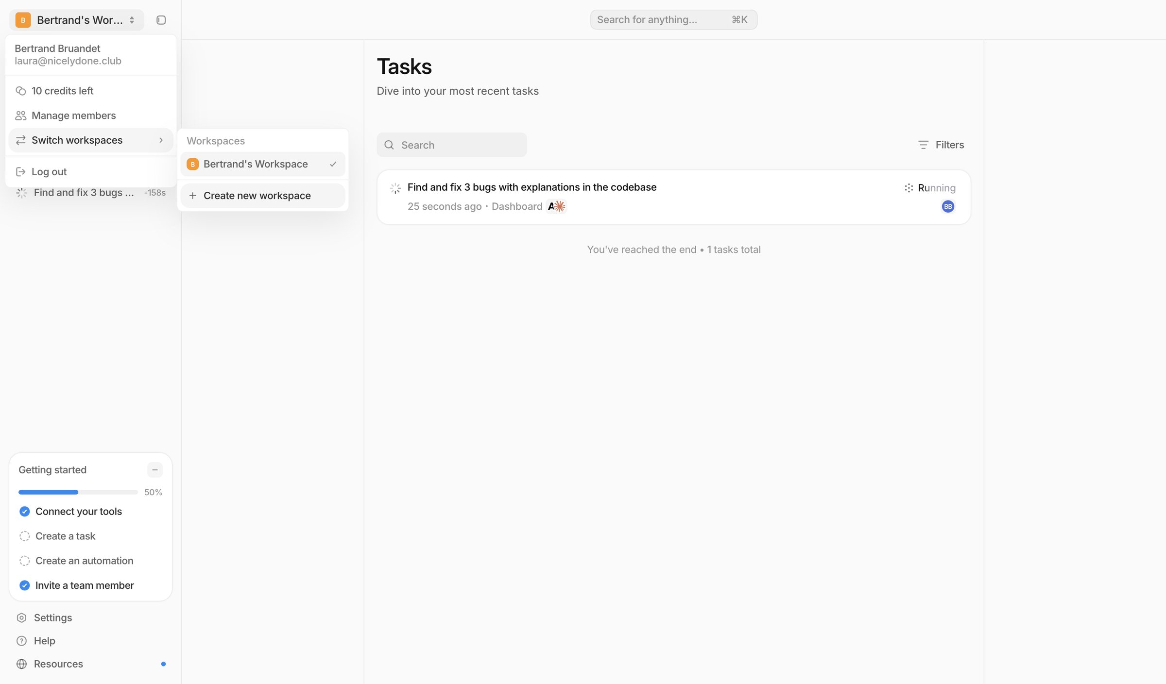 Tasks — Tembo from Tembo