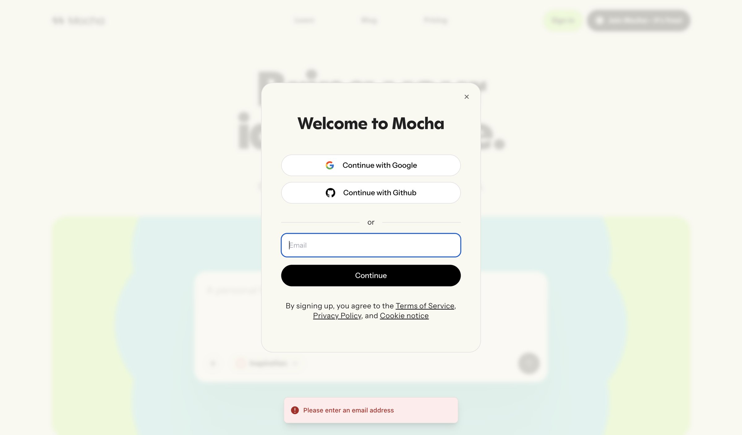 Mocha - Mocha: AI-Powered No‑Code App Builder for Entrepreneurs screen