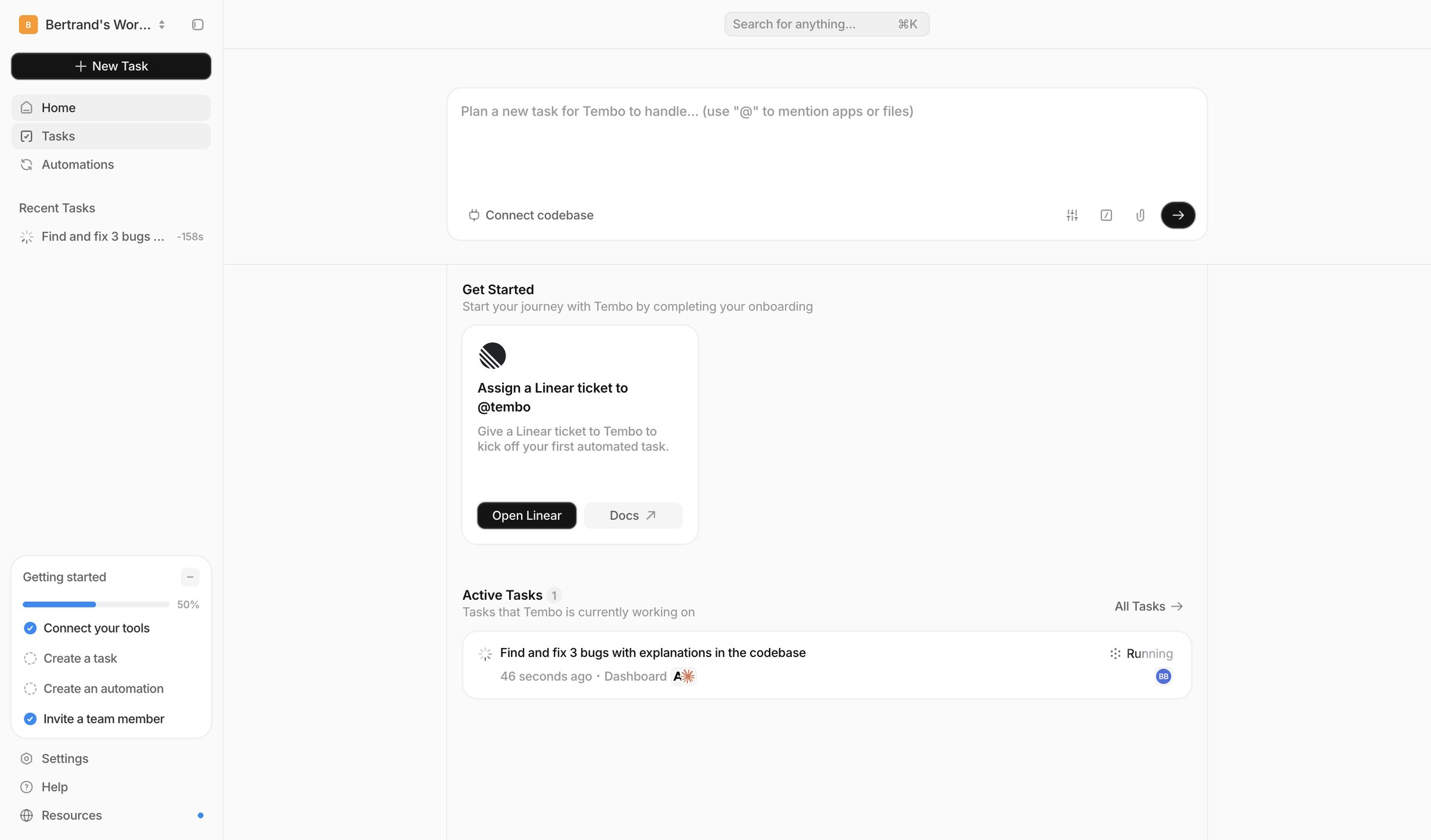 Dashboard — Tembo from Tembo