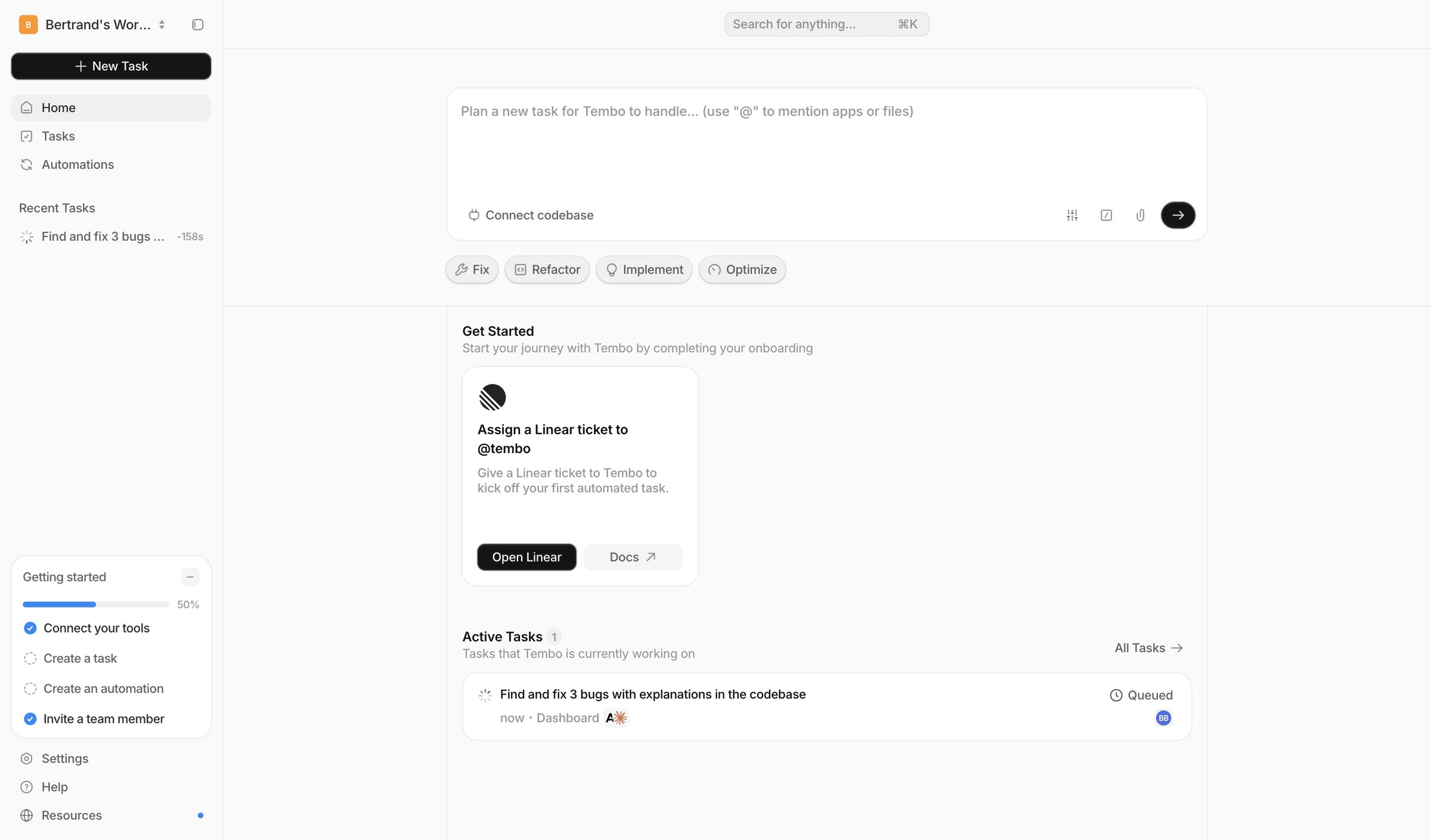 Dashboard — Tembo from Tembo