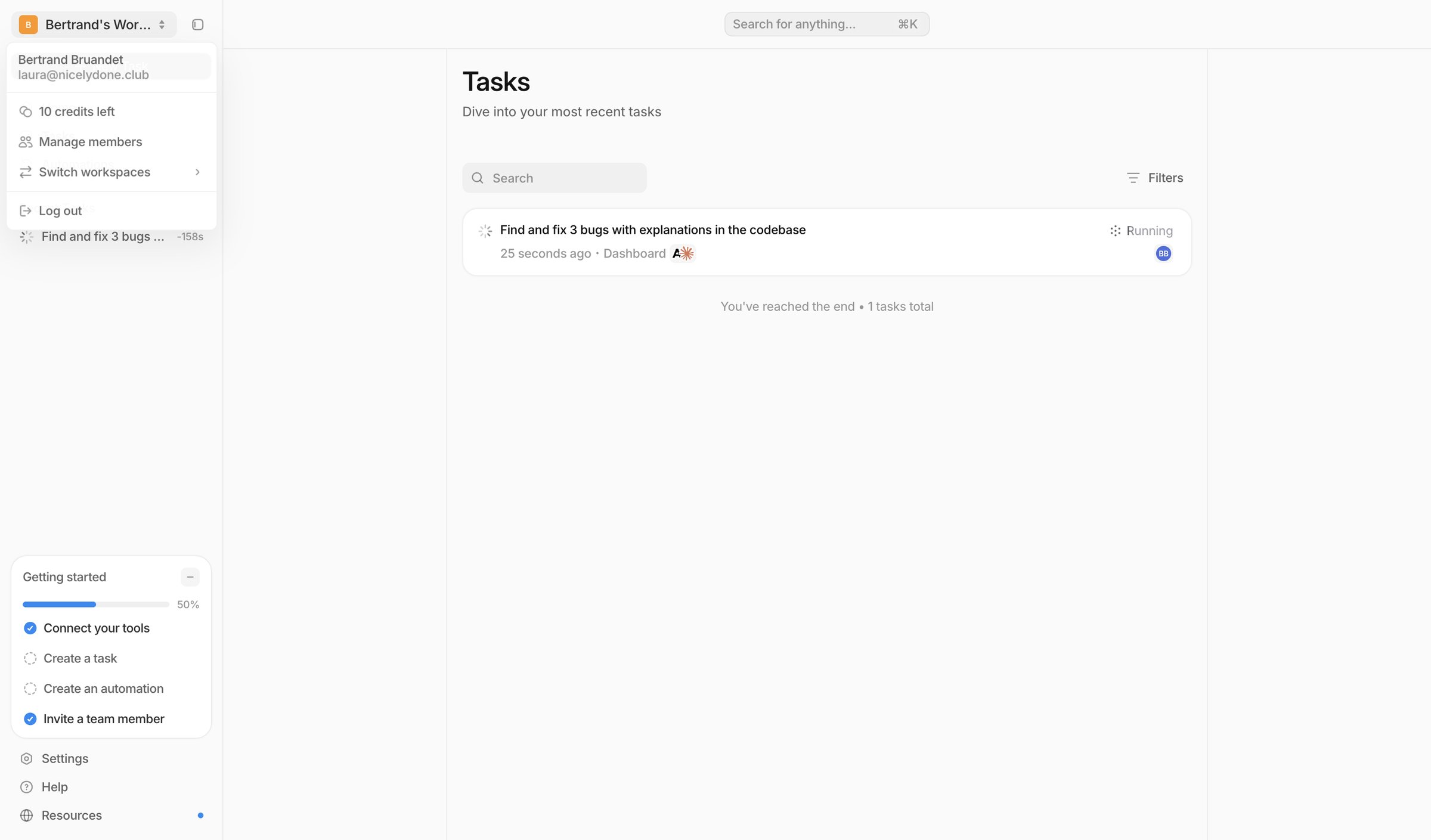 Tasks — Tembo from Tembo