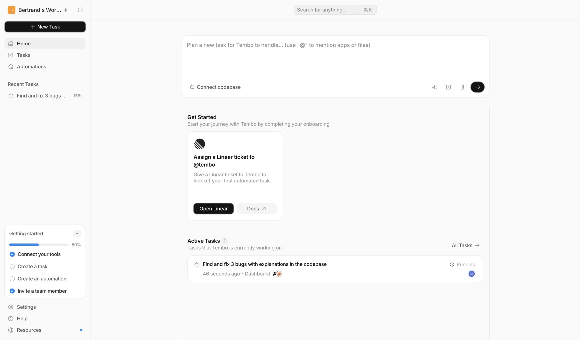 Dashboard — Tembo from Tembo