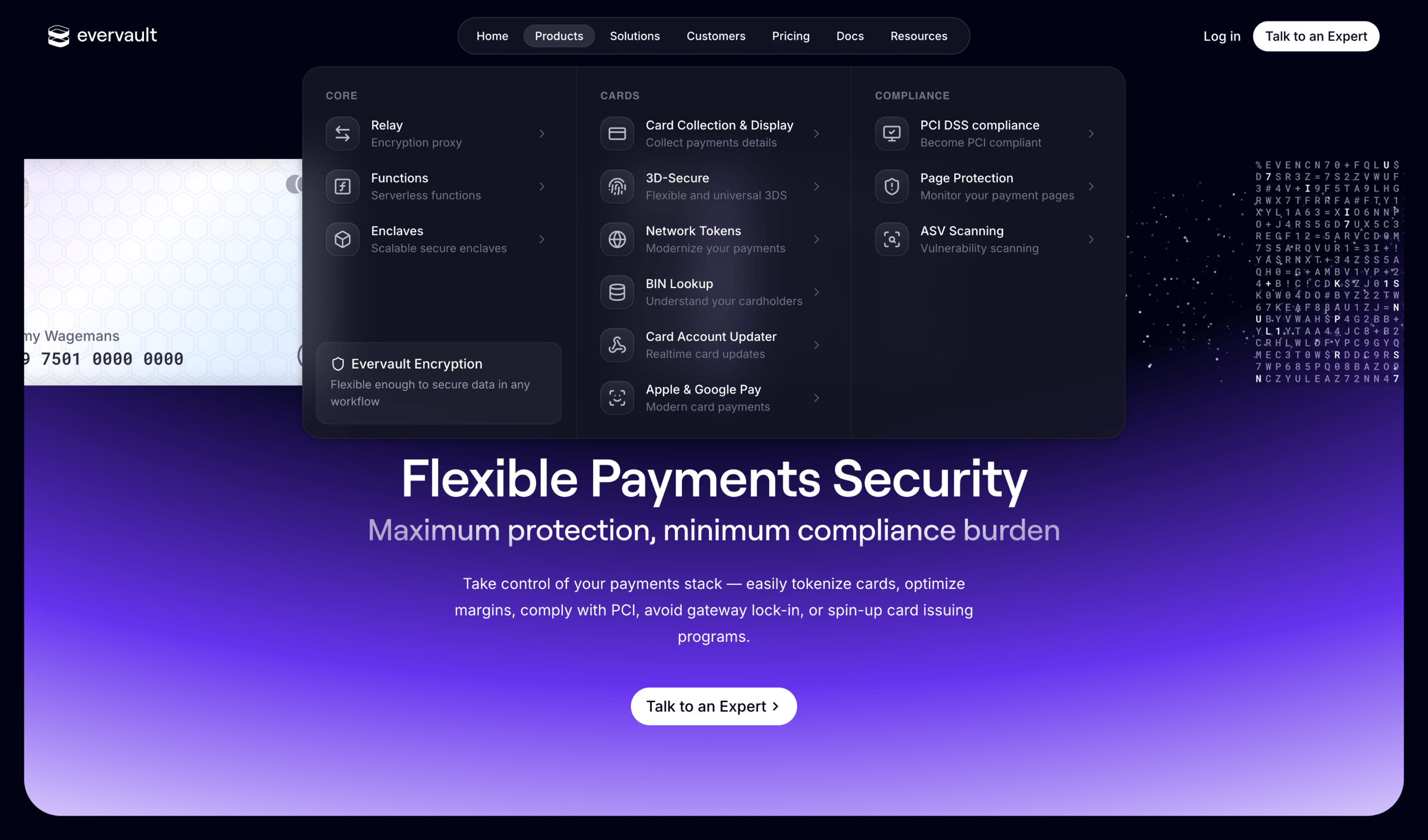 Evervault - Evervault — Flexible Payments Security screen