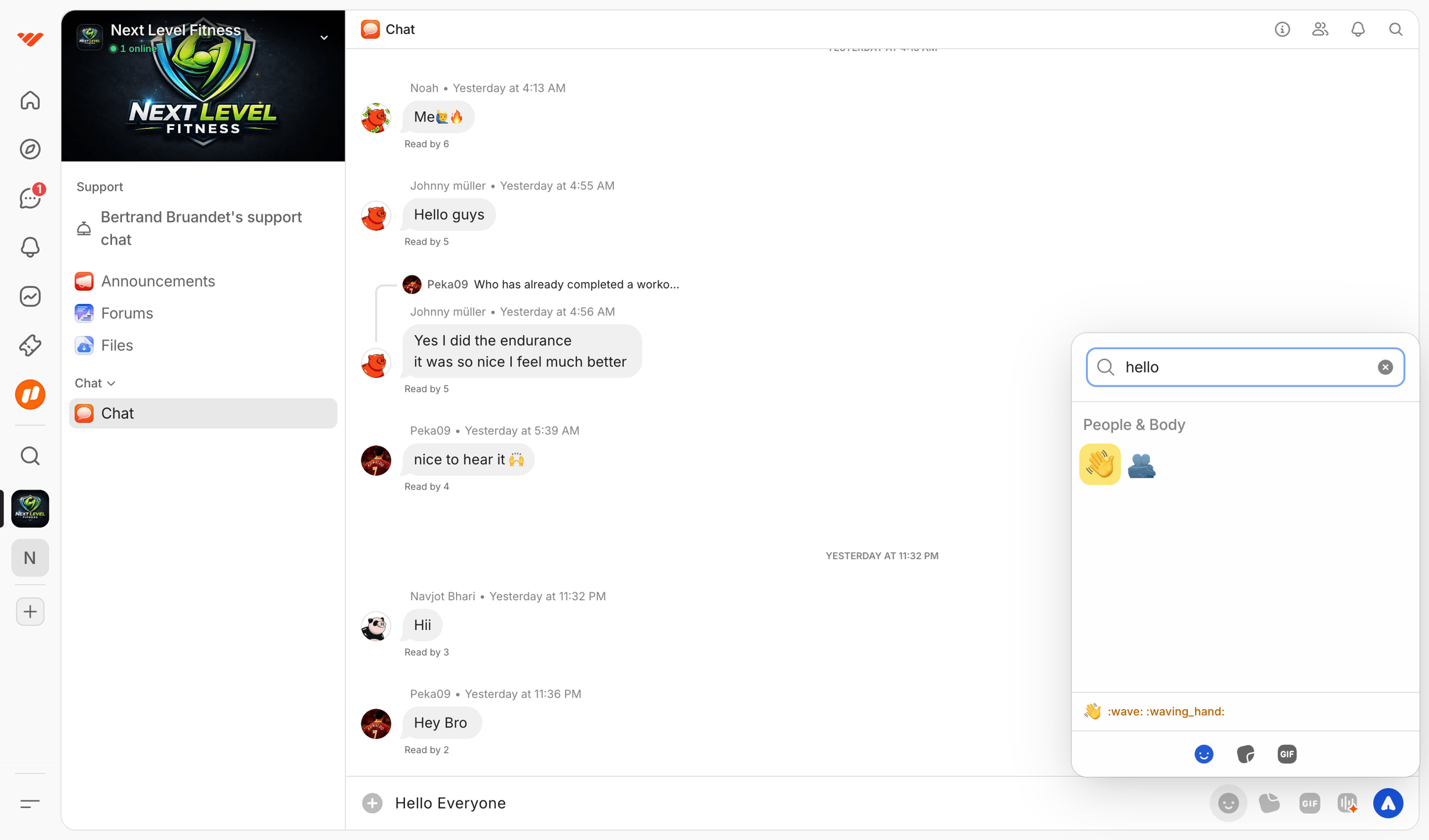 Whop - Chat | Next Level Fitness | Whop screen
