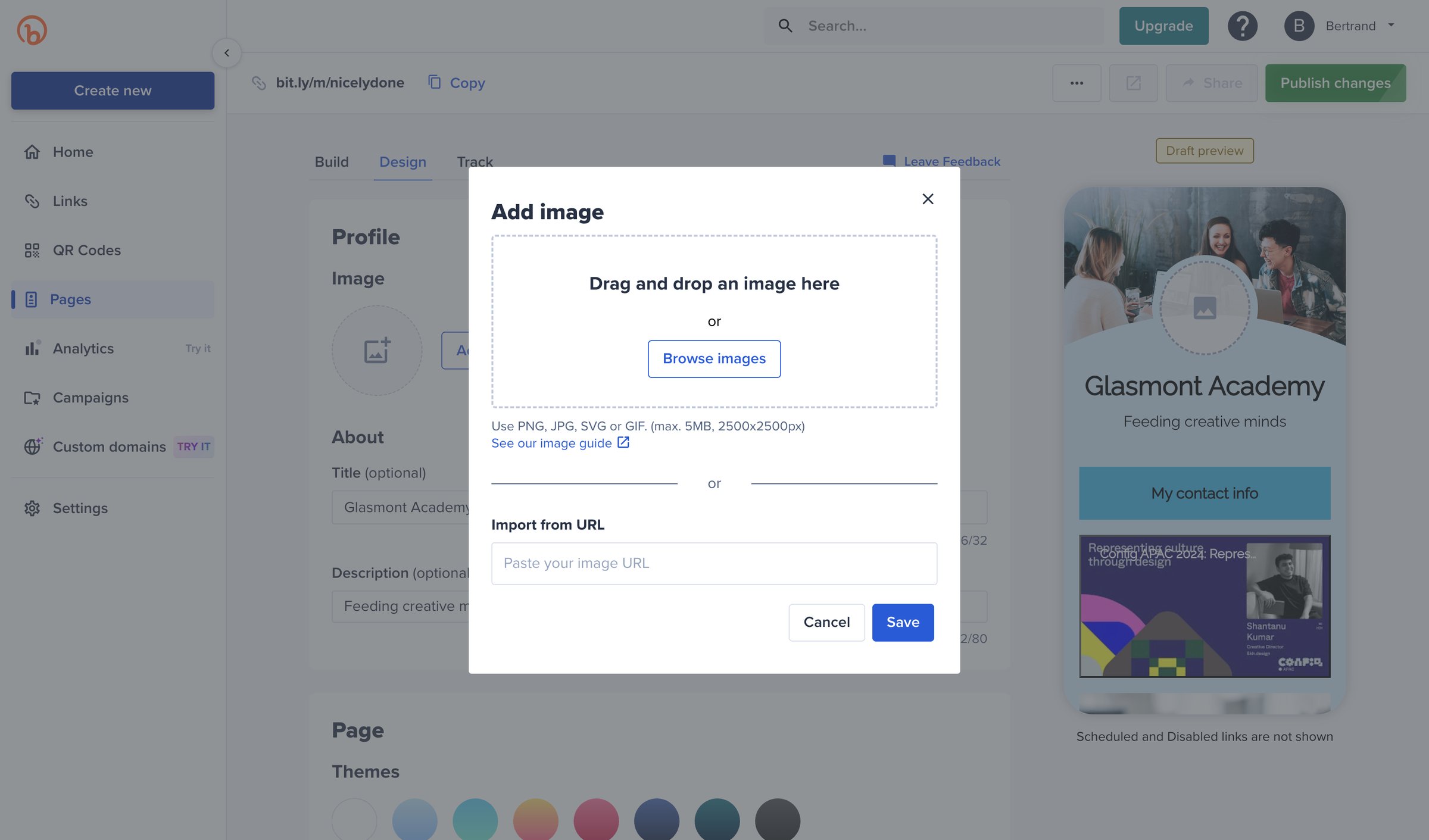 Bitly - Bitly | Bitly Page screen