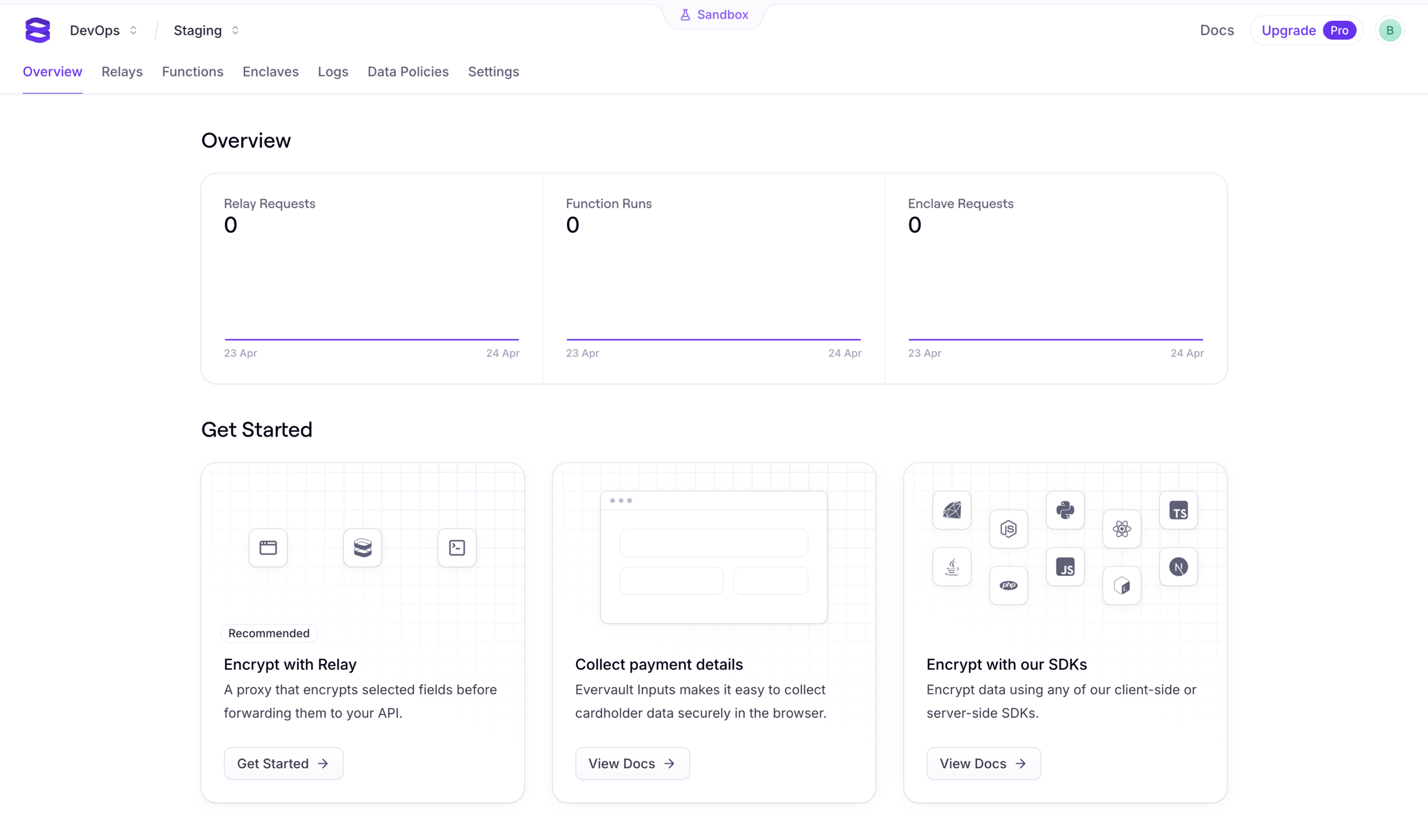 Evervault screen