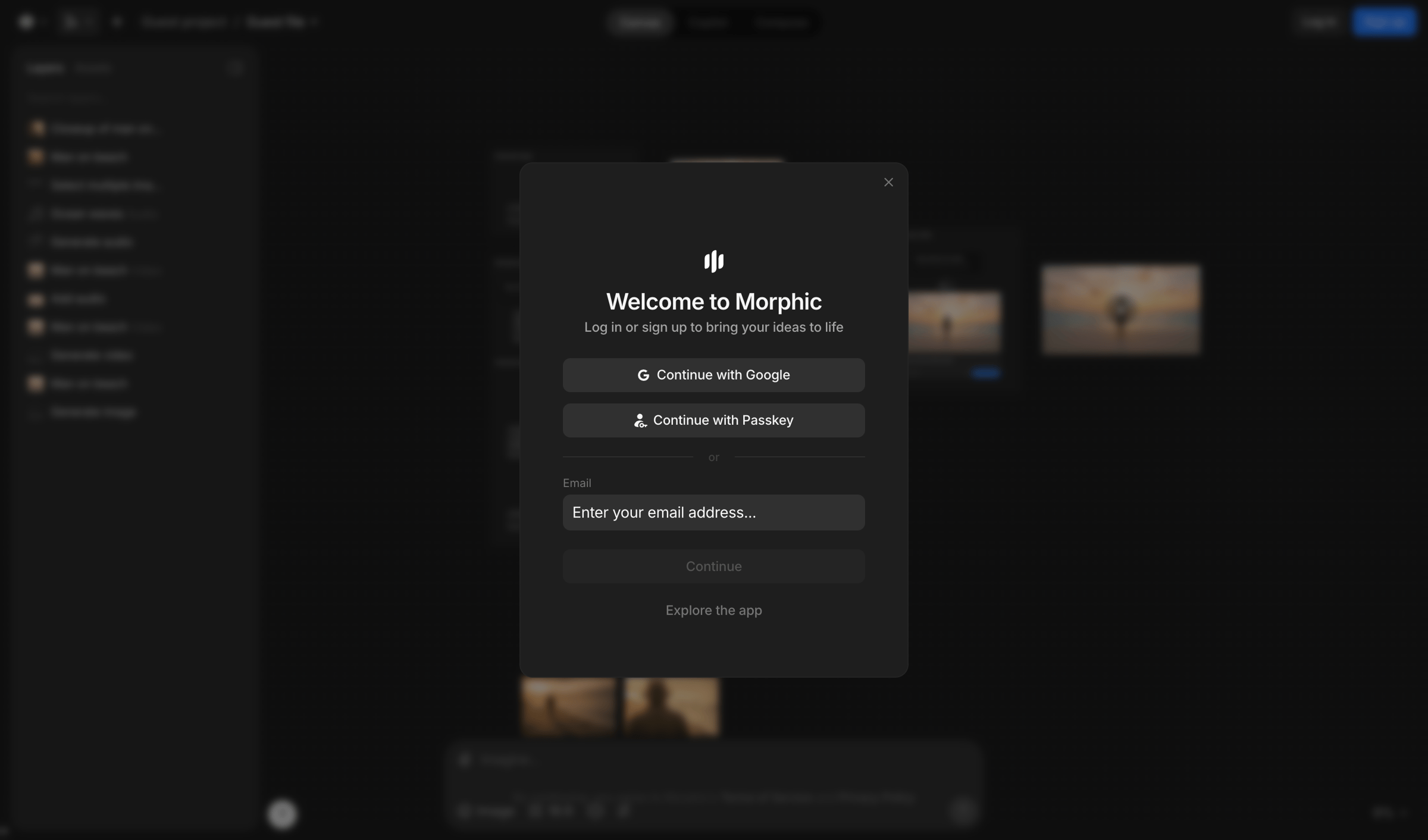 Morphic - Guest file / Guest project - Morphic Studio screen