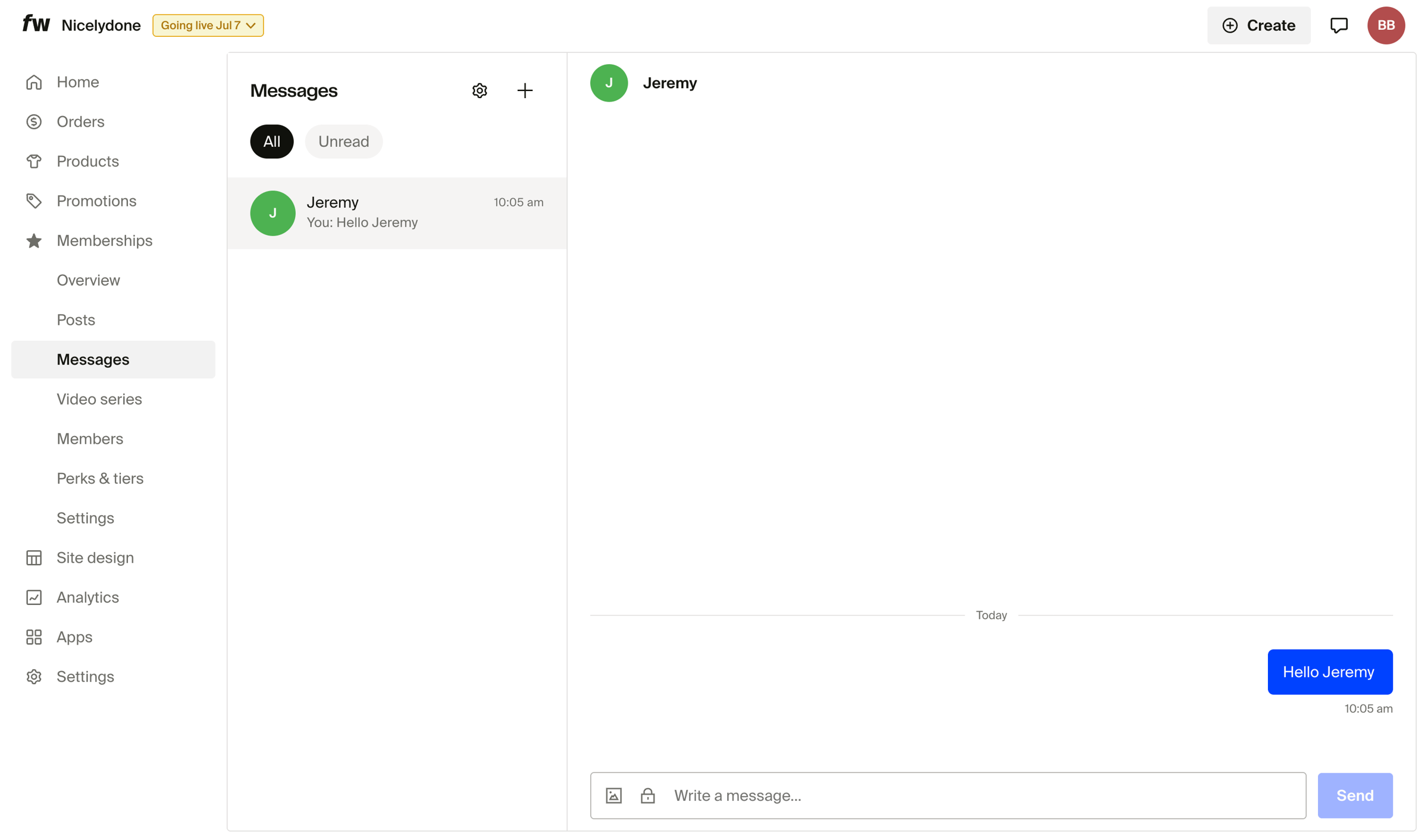 Dashboard from Fourthwall