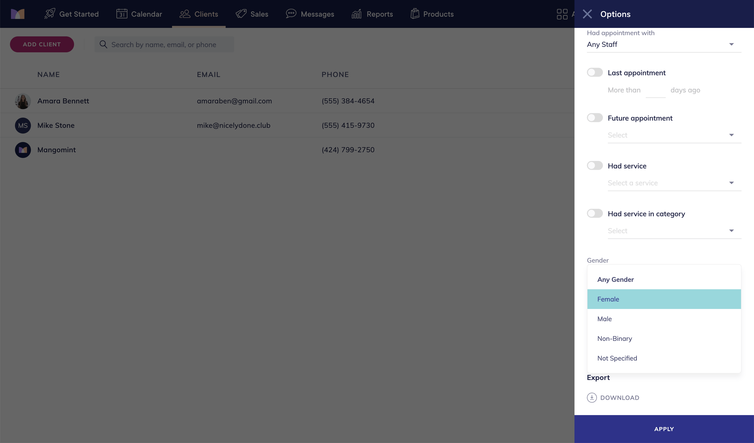 Mangomint - Mangomint App screen