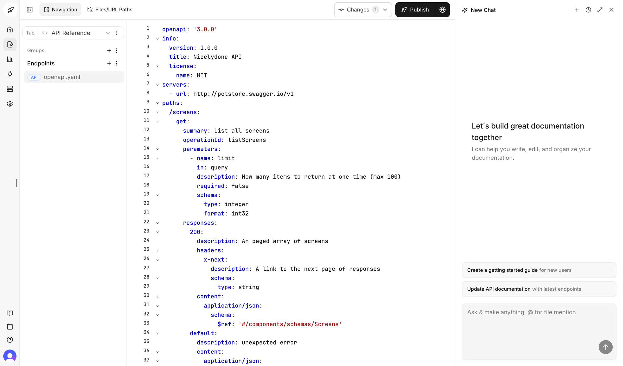 Documentation.AI - Dashboard - Documentation.AI screen